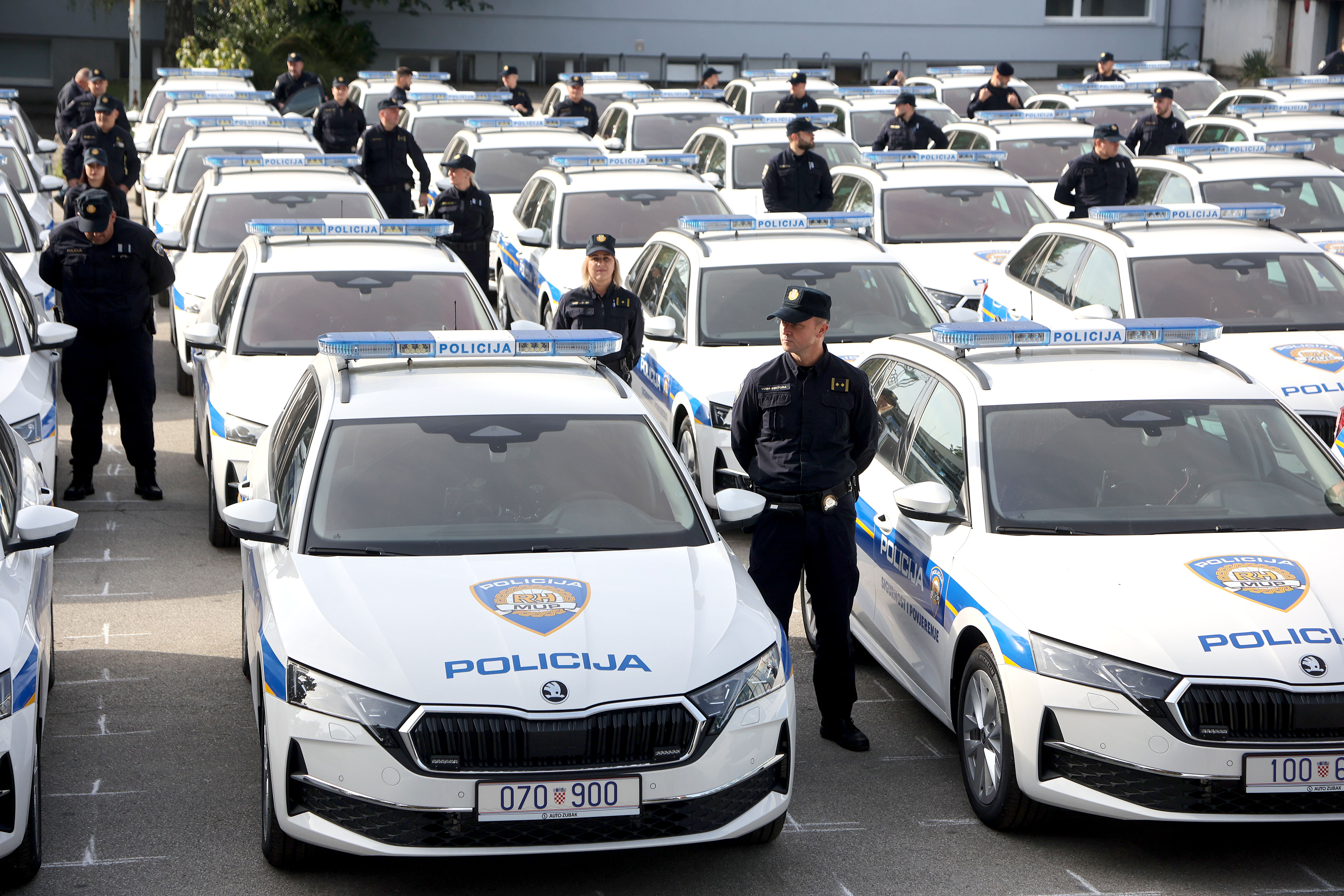 02.10.2026., Zagreb - Potpredsjednik Vlade i ministar unutarnjih poslova Davor Bozinovic nazocio je primopredaji 522 vozila za obavljanje policijskih polosva na podrucju cijele Republike Hrvatske. Photo: Marko Seper/PIXSELL