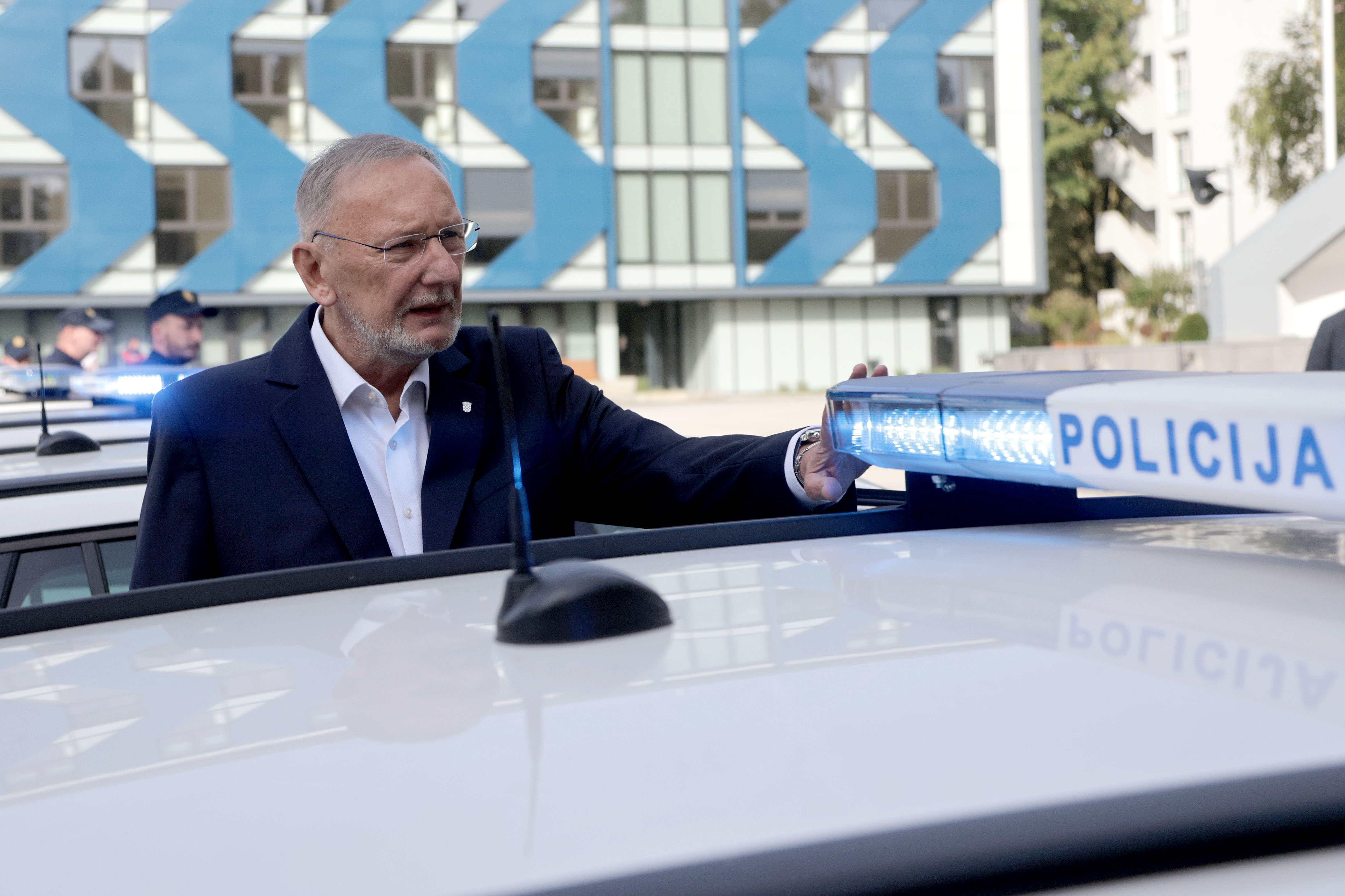 02.10.2026., Zagreb - Potpredsjednik Vlade i ministar unutarnjih poslova Davor Bozinovic nazocio je primopredaji 522 vozila za obavljanje policijskih polosva na podrucju cijele Republike Hrvatske. Photo: Marko Seper/PIXSELL