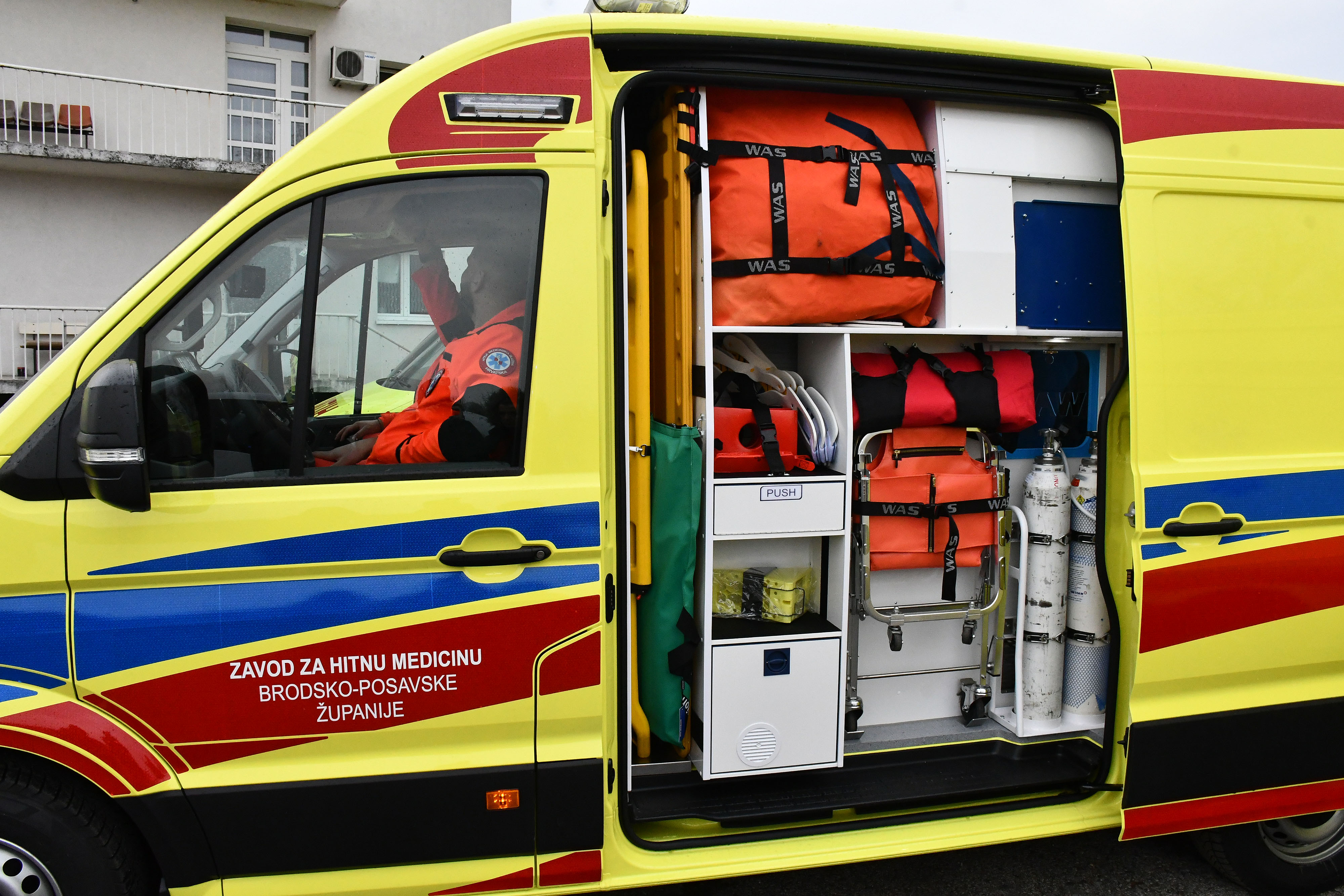Primopredaja cetiri vozila hitne medicinske službe Zavodu za hitnu medicinu Brodsko-posavske zupanije. Photo: Ivica Galovic/PIXSELL
