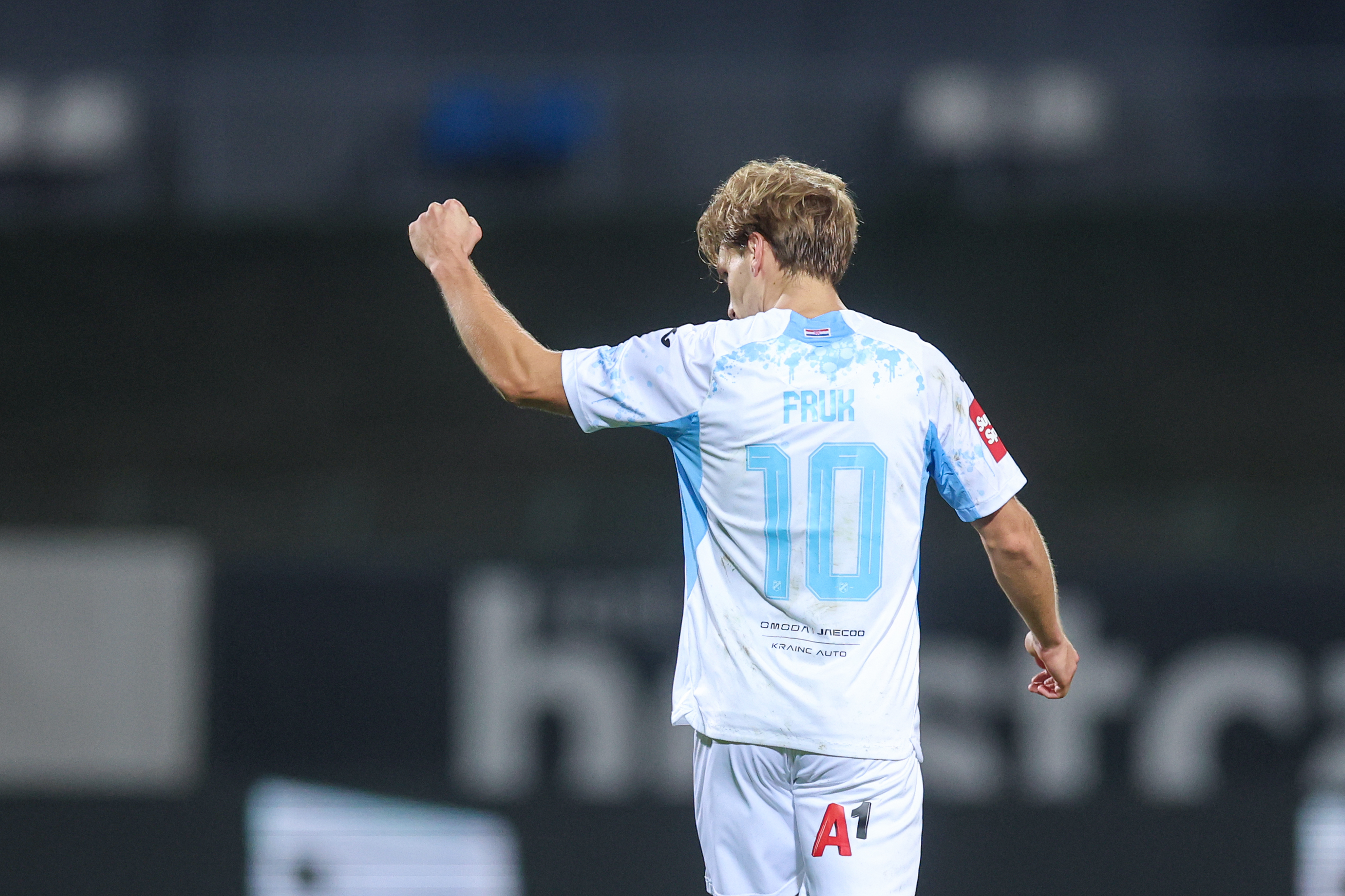 SuperSport HNL 2026./2027., 10. kolo, NK Rudes - HNK Rijeka. Slavlje nogometasa Rijeke nakon pogotka Tonija Fruka za vodstvo 2:0. Toni Fruk Photo: Matija Habljak/PIXSELL