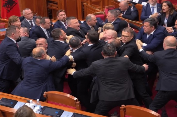 tučnjava, albanski parlament