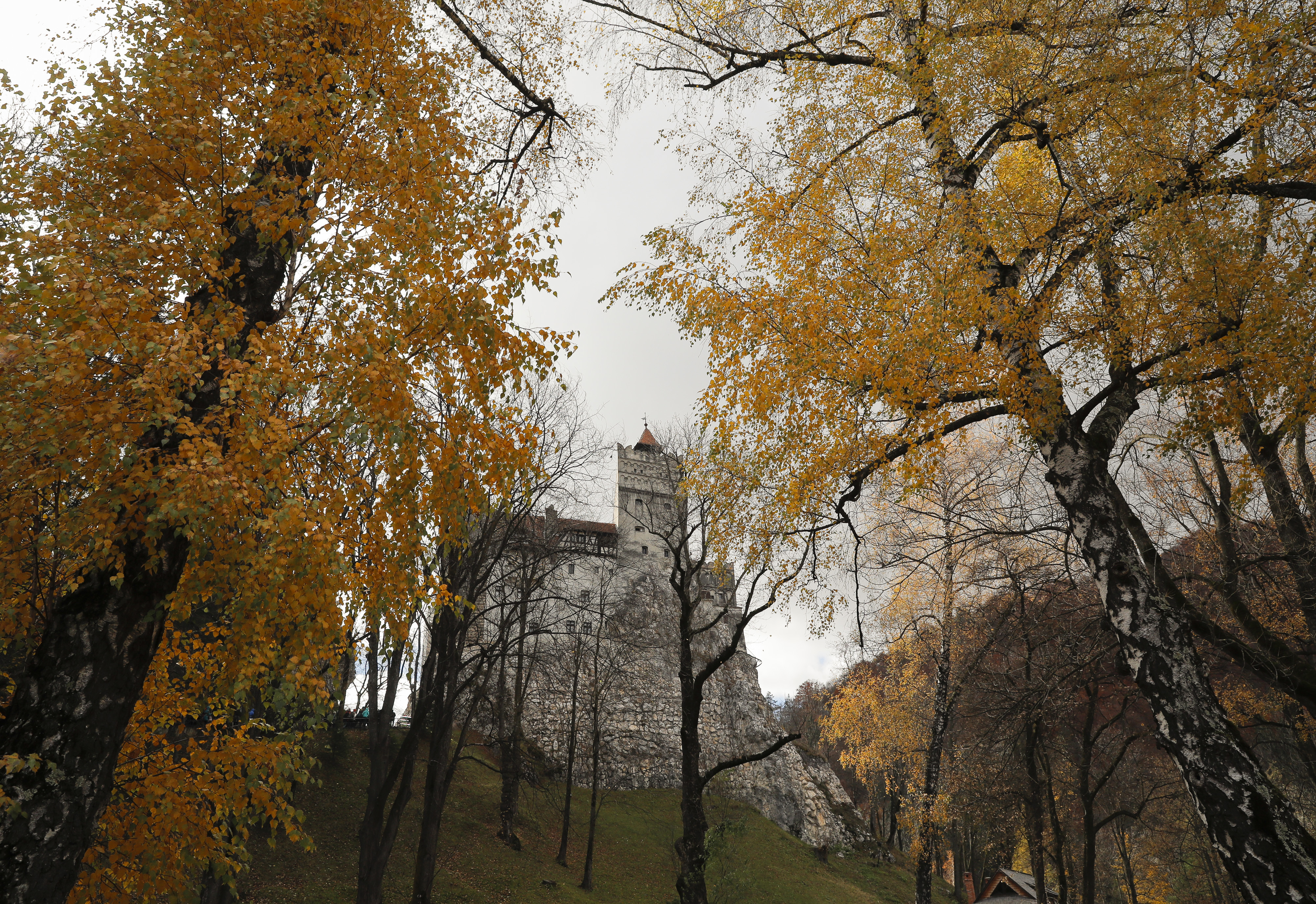 A view of Bran Castle in Bran, Romania, Monday, Oct. 31, 2016.