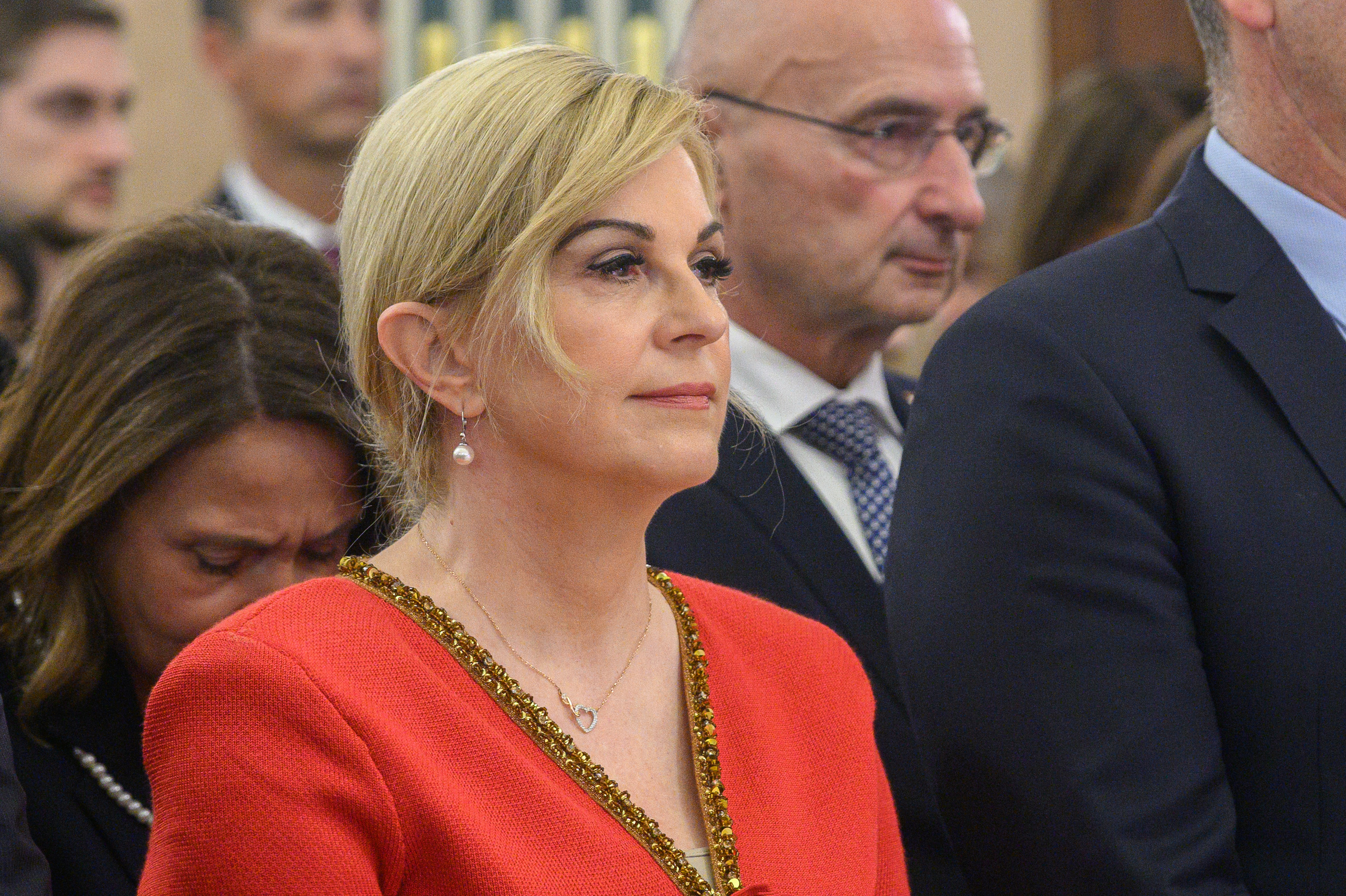 27.10.2026., Zagreb - Predsjednik Vlade Andrej Plenkovic uz brojne uzvanike sudjelovao je na svecanosti otvorenja obnovljenog Muzeja Mimara. Kolinda Grabar Kitarovic Photo: Davor Puklavec/PIXSELL