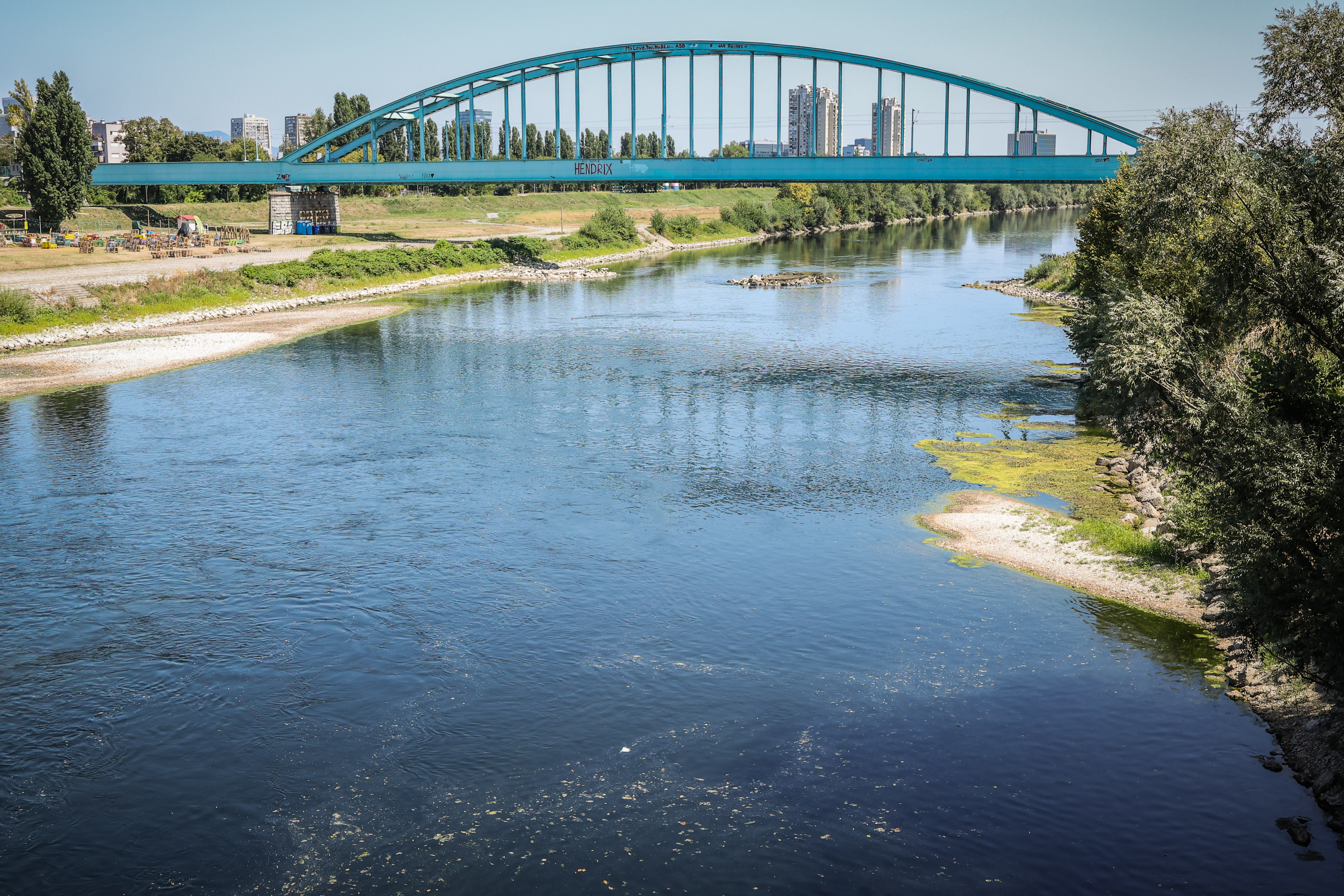 10.08.2026., Zagreb – Sava kod Savskog mosta. Photo: Emica Elvedji/PIXSELL