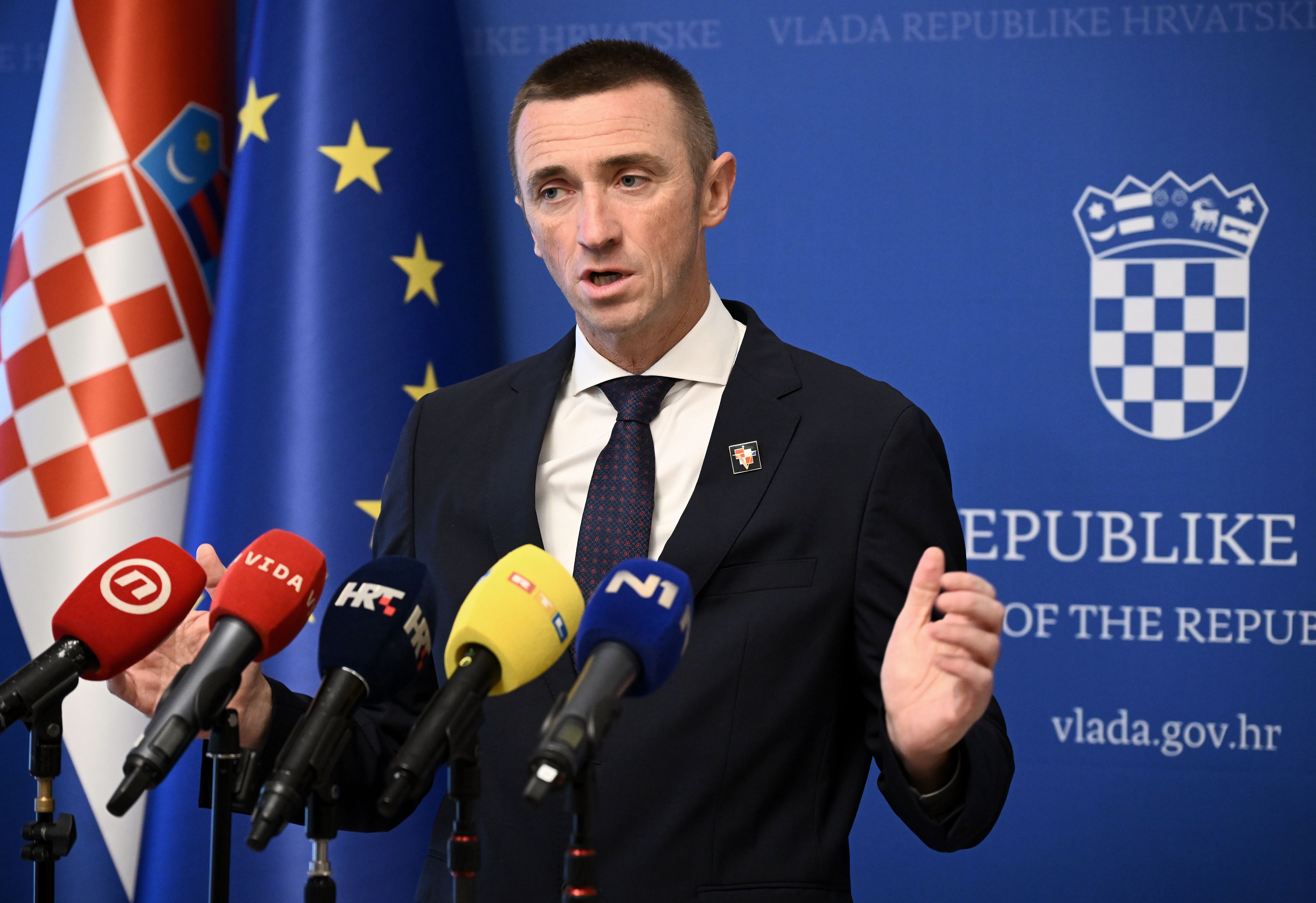 Ivan Penava, predsjednik Povjerenstva za utvrdjivanje sudbina zrtava zlocina pocinjenih neposredno nakon Drugoga svjetskog rata i predsjednik Domovinskog pokreta. Photo: Marko Lukunic/PIXSELL