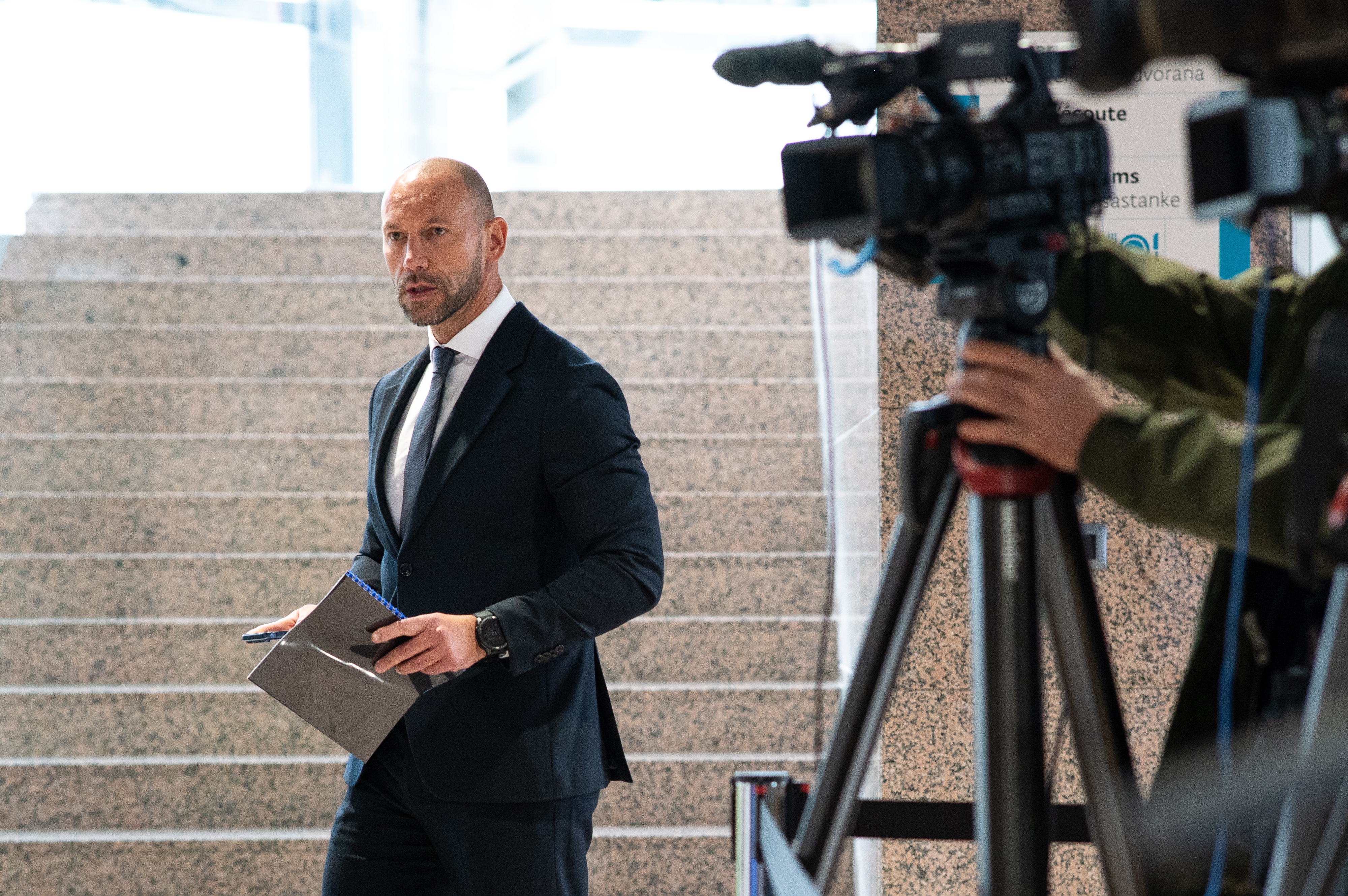 29.10.2026., Zagreb - Ministar pravosudja, uprave i digitalne transformacije Damir Habijan daje izjavu medijima nakon sjednice Vlade RH u Nacionalnoj i sveucilisnoj knjiznici. Photo: Luka Antunac/PIXSELL