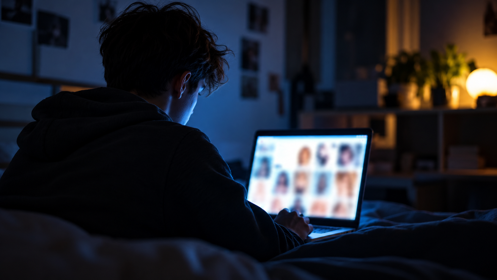 chat Late-Night Laptop Glow