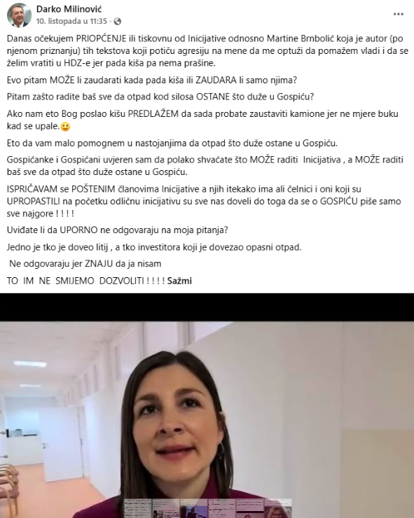 darko milinović objava
