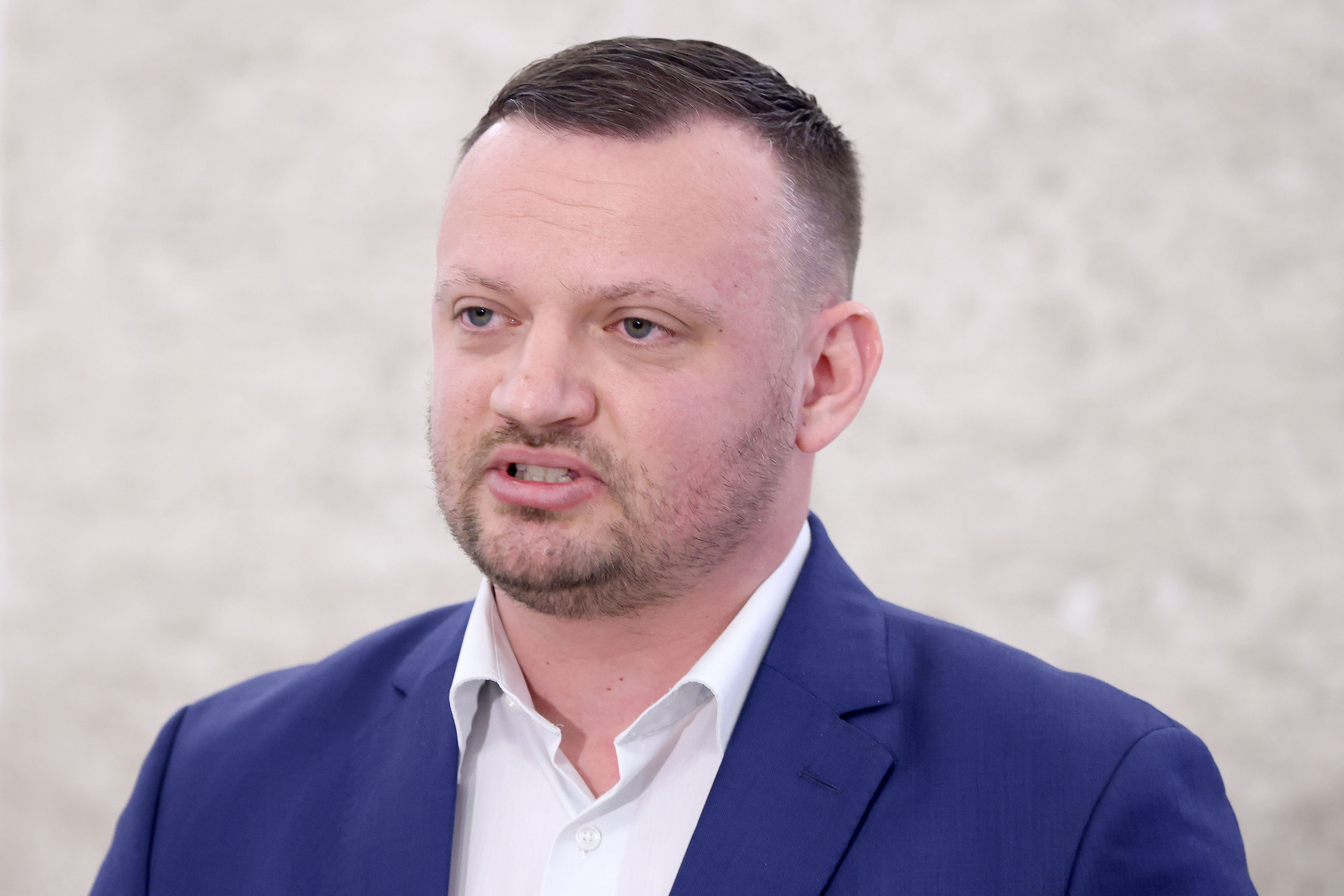 27.03.2024., Zagreb - Predstavnici nezavisne liste Viktor Simundic predali su danas Drzavnom izbornom povjerenstu kandidacijske liste za parlamentarne izbore 2024.. Photo: Patrik Macek/PIXSELL