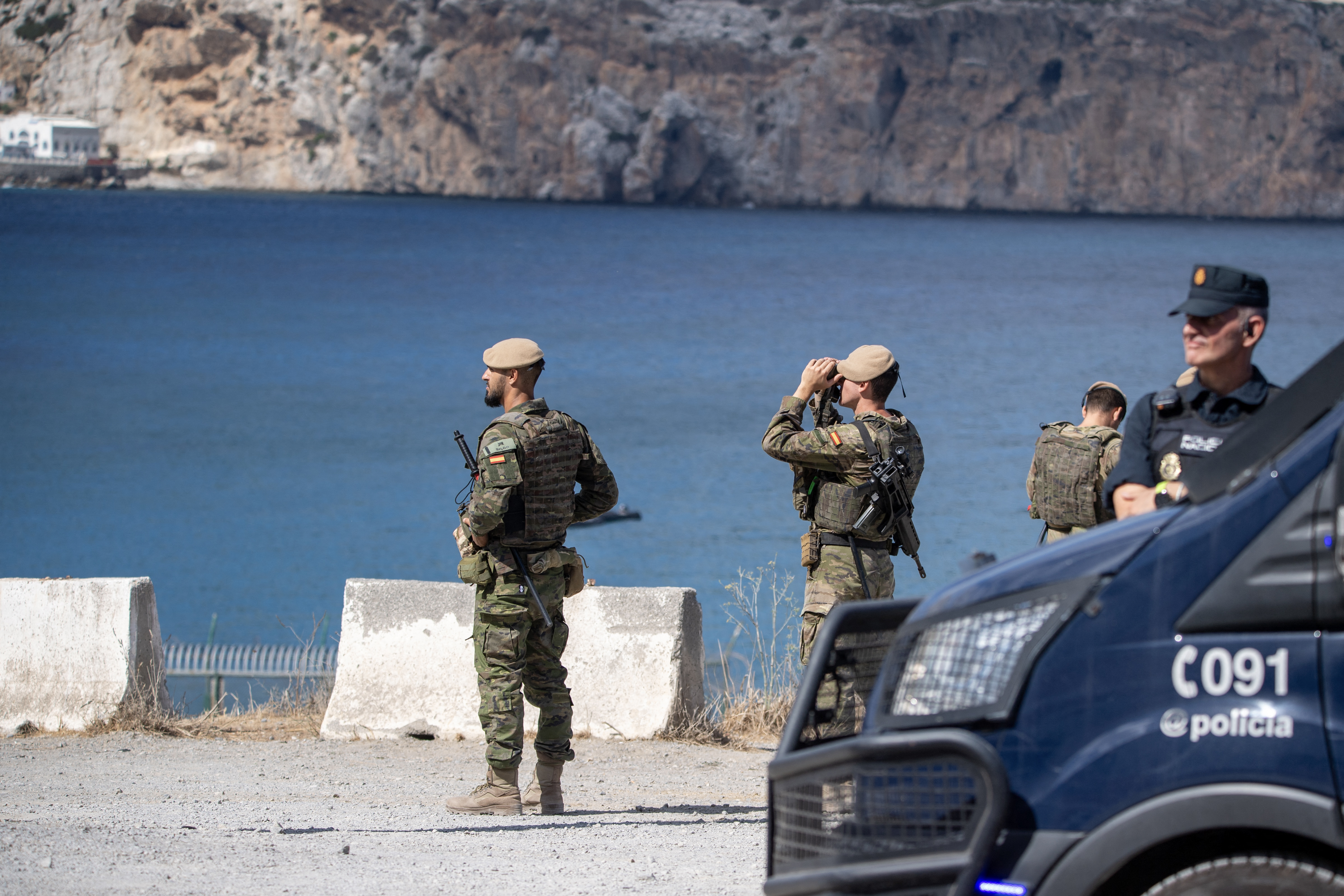 policija, migranti, EU, Ceuta