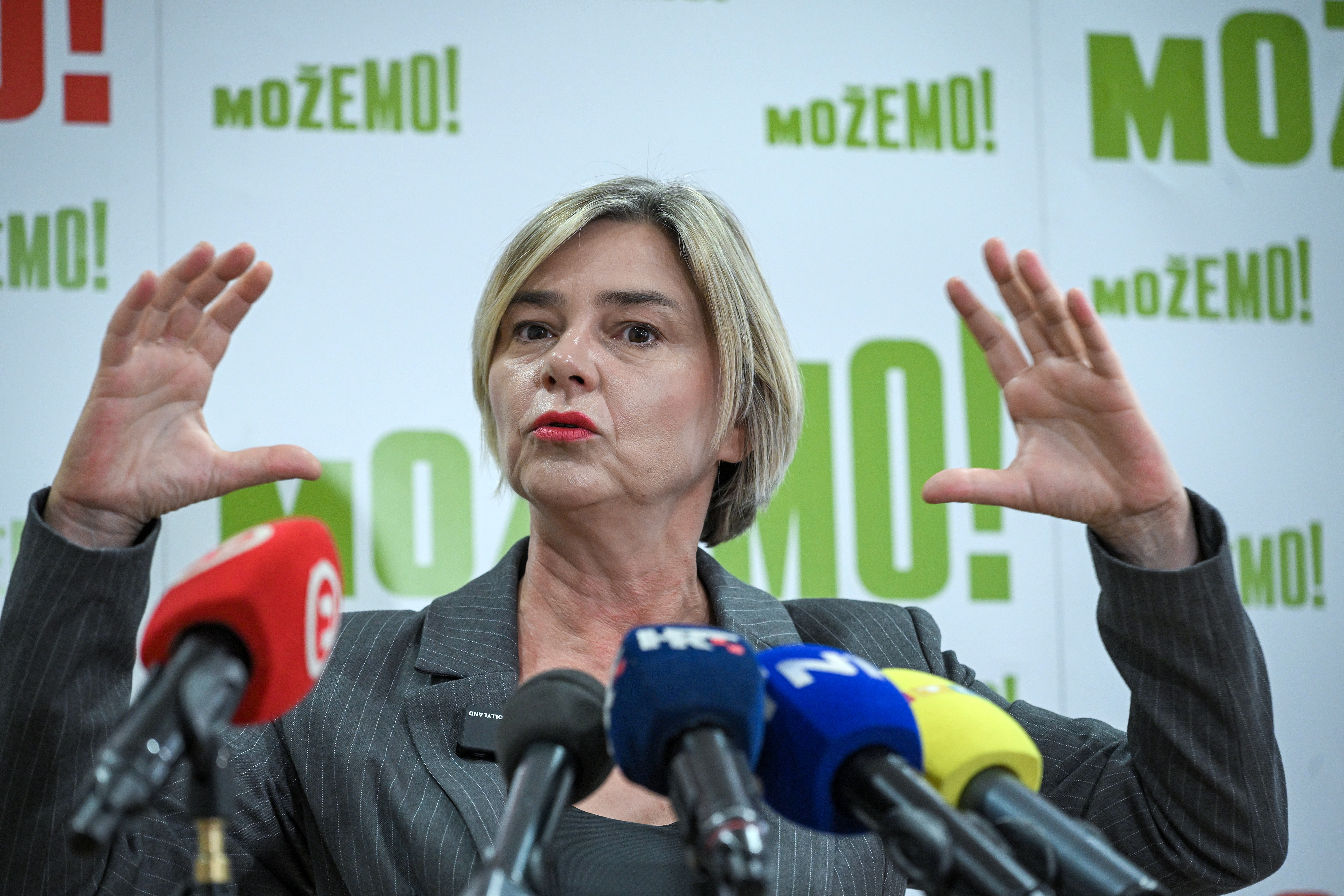 Konferencija za medije stranke Mozemo, na kojoj su govorili Sandra Bencic i Gordan Bosanac. Tema: rezultata PFAS testiranja gradjana Hrvatske i EU Photo: Josip Regovic/PIXSELL