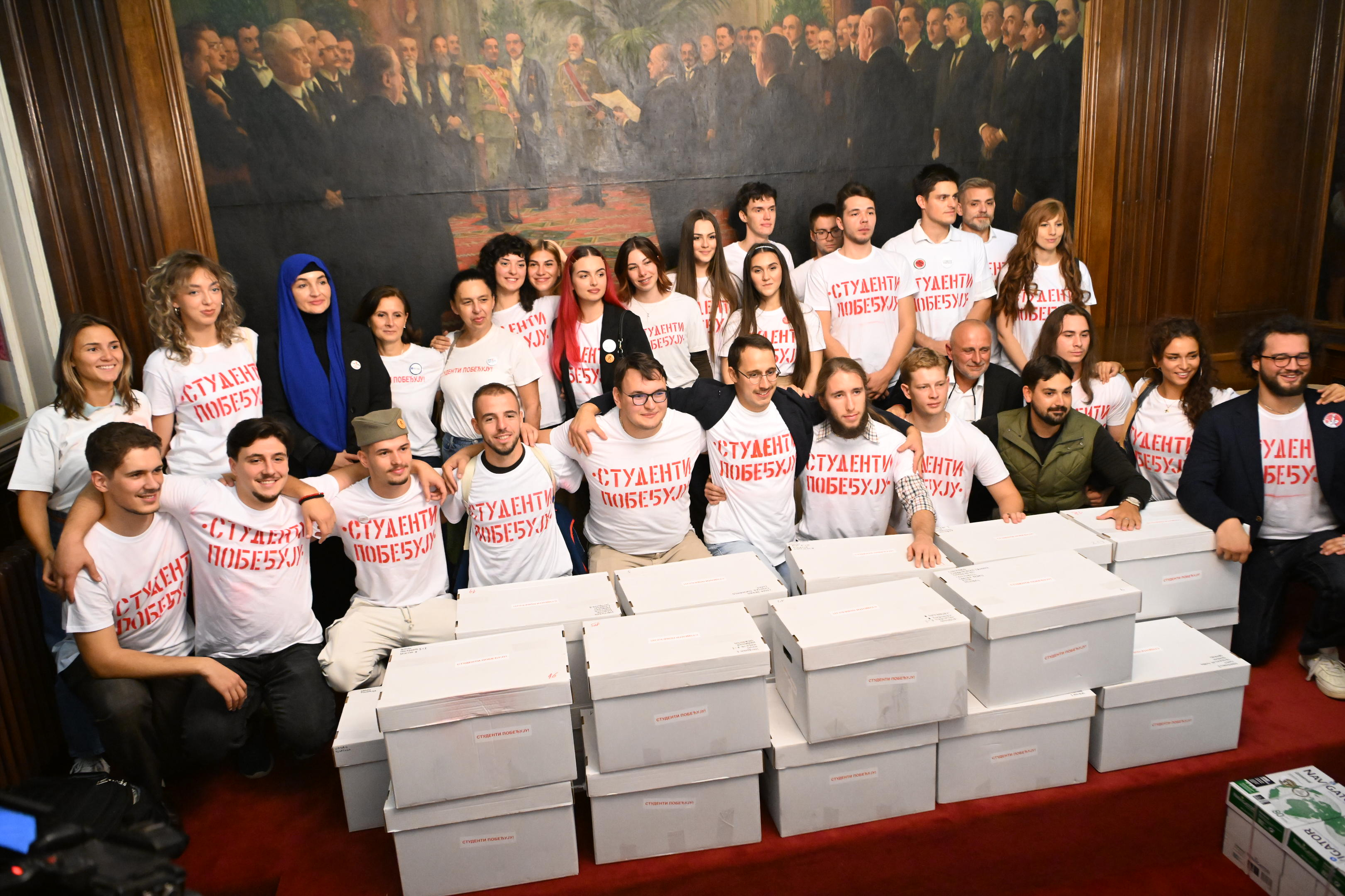 Representatives of the electoral list "Student list - Students win!" Photo: R.Z./ATAImages/PIXSELL