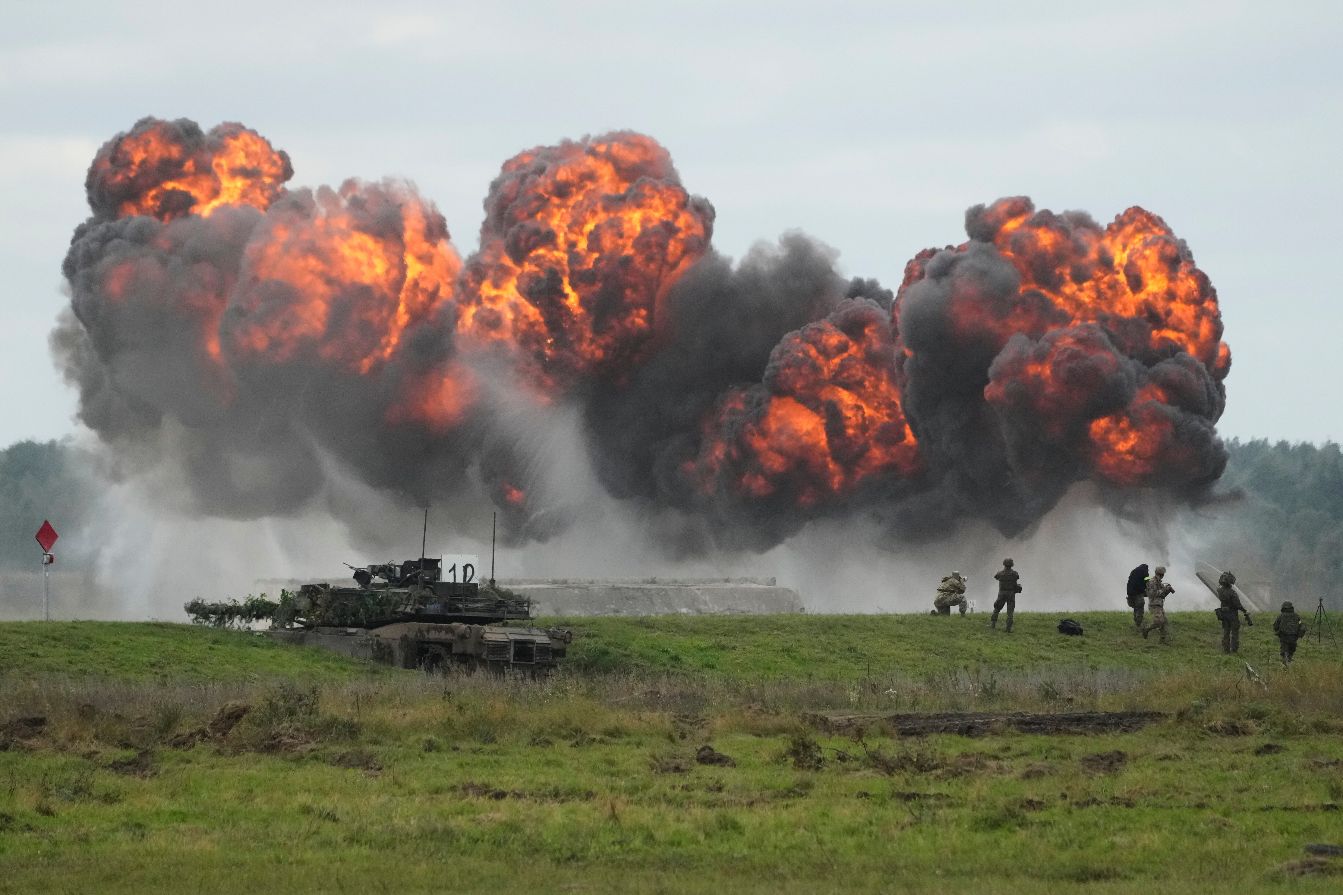 Smoke rises as Poland is staging its biggest military exercise of the year. (AP Photo/Czarek Sokolowski, File)