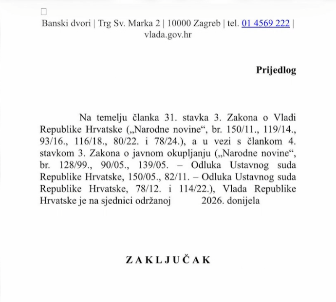 Screenshot / Vlada RH