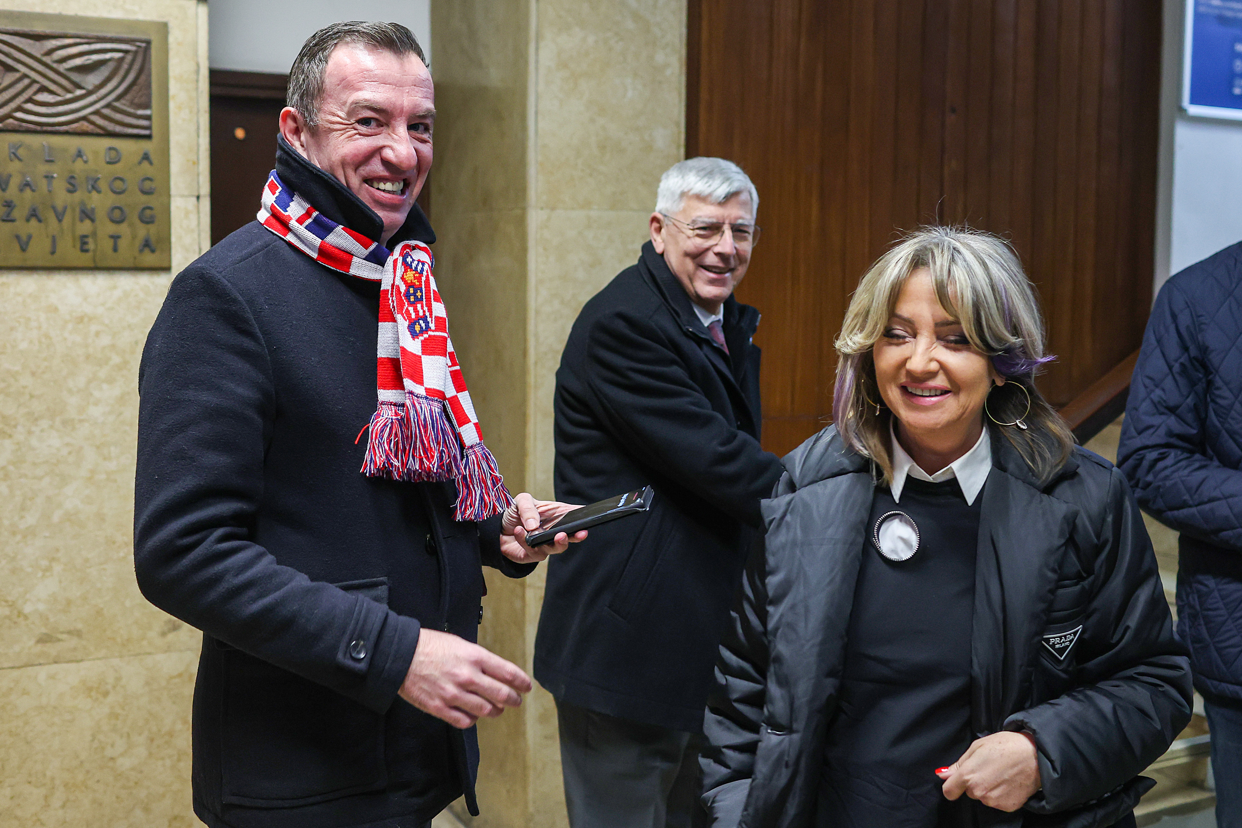 Zajednicka sjednica Predsjednistva i Nacionalnog odbora HDZ-a. Nikola Mazar, Zeljko Reiner, Suncana Glavak. Photo: Goran Stanzl/PIXSELL
