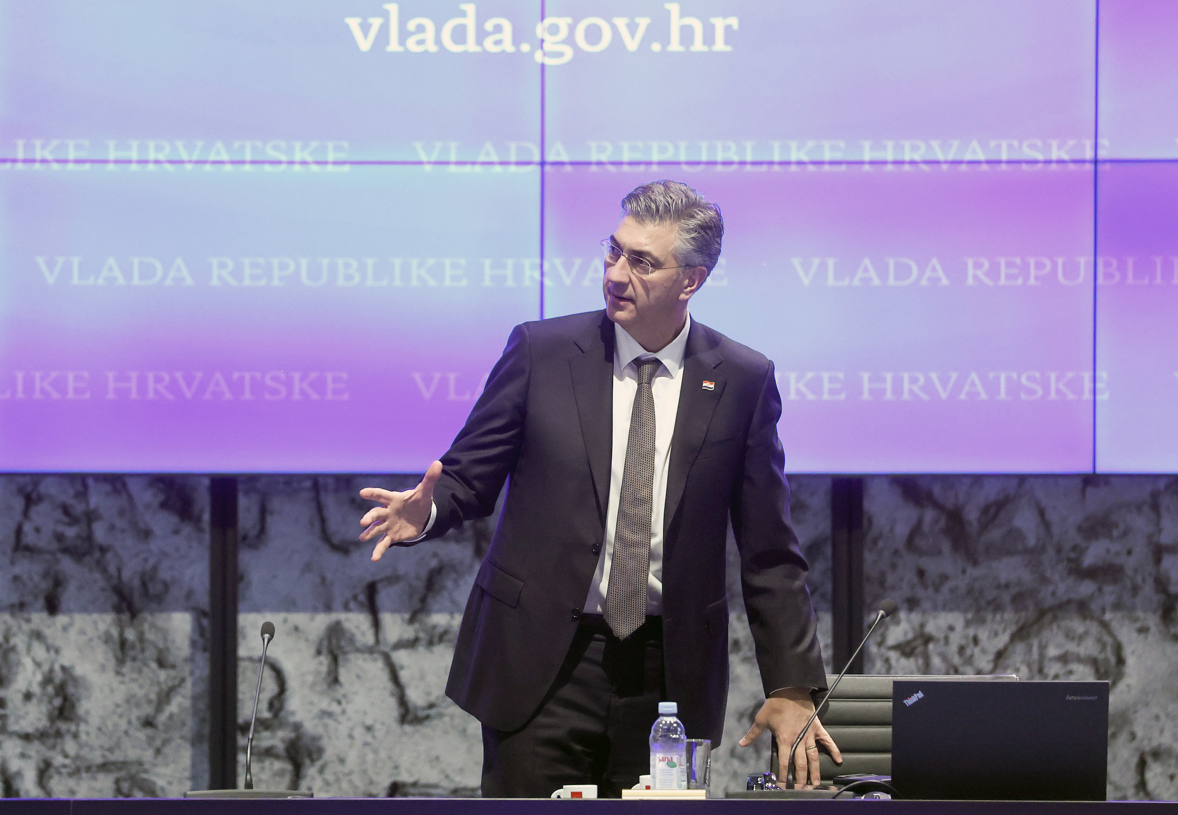 05.02.2026., Zagreb - NSK. 145 sjednica Vlade RH. predsjednik Vlade RH Andrej Plenkovic Photo: Sanjin Strukic/PIXSELL