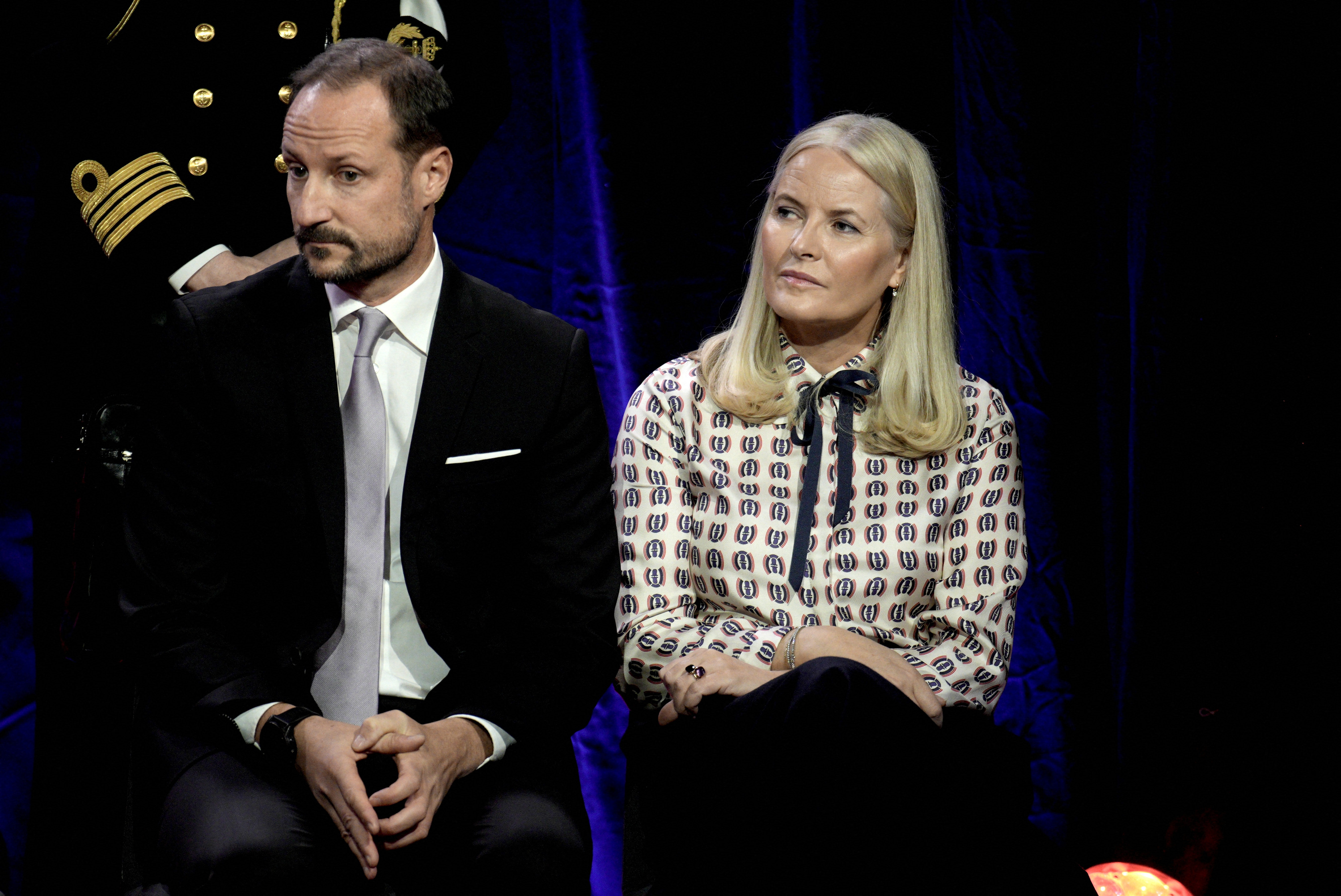 (FILES) Norway's Crown Prince Haakon and Crown Princess Mette-Marit attend the Save the Children peace prize party at the Nobel Peace Center ahead of the Nobel Peace Prize award ceremony at the Oslo City Hall