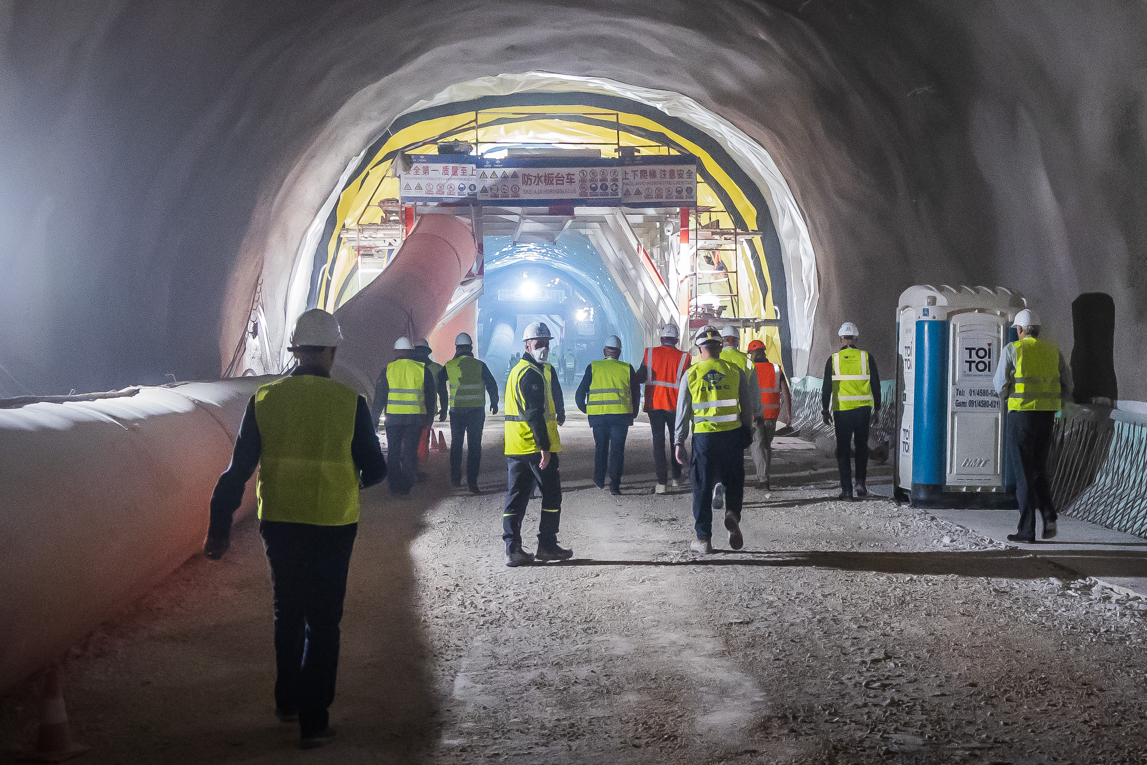 Zupan Blazenko Boban i Ivica Budimir obisli su Sjeverni dio Portala tunela Kozjak koji je probijen 1500 metara te jos preostaje 1 kilometar. Photo: Zvonimir Barisin/PIXSELL