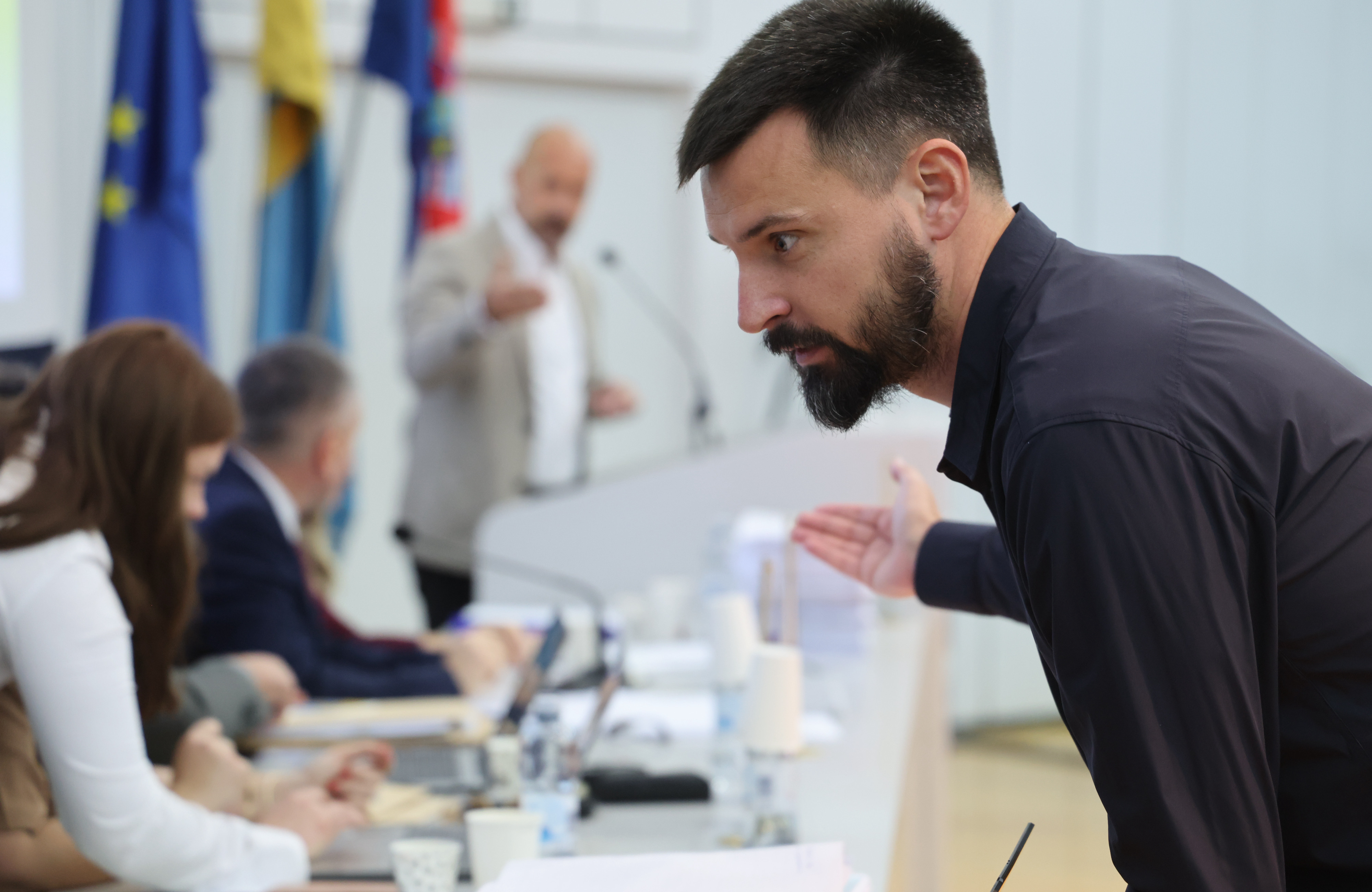 Nakon izglasavanja dnevnog reda vijecnickim pitanjima zapocela. 6.sjednica Zupanijske skupstineSplitsko- dalmatinske zupanije. Photo: Ivo Cagalj/PIXSELL