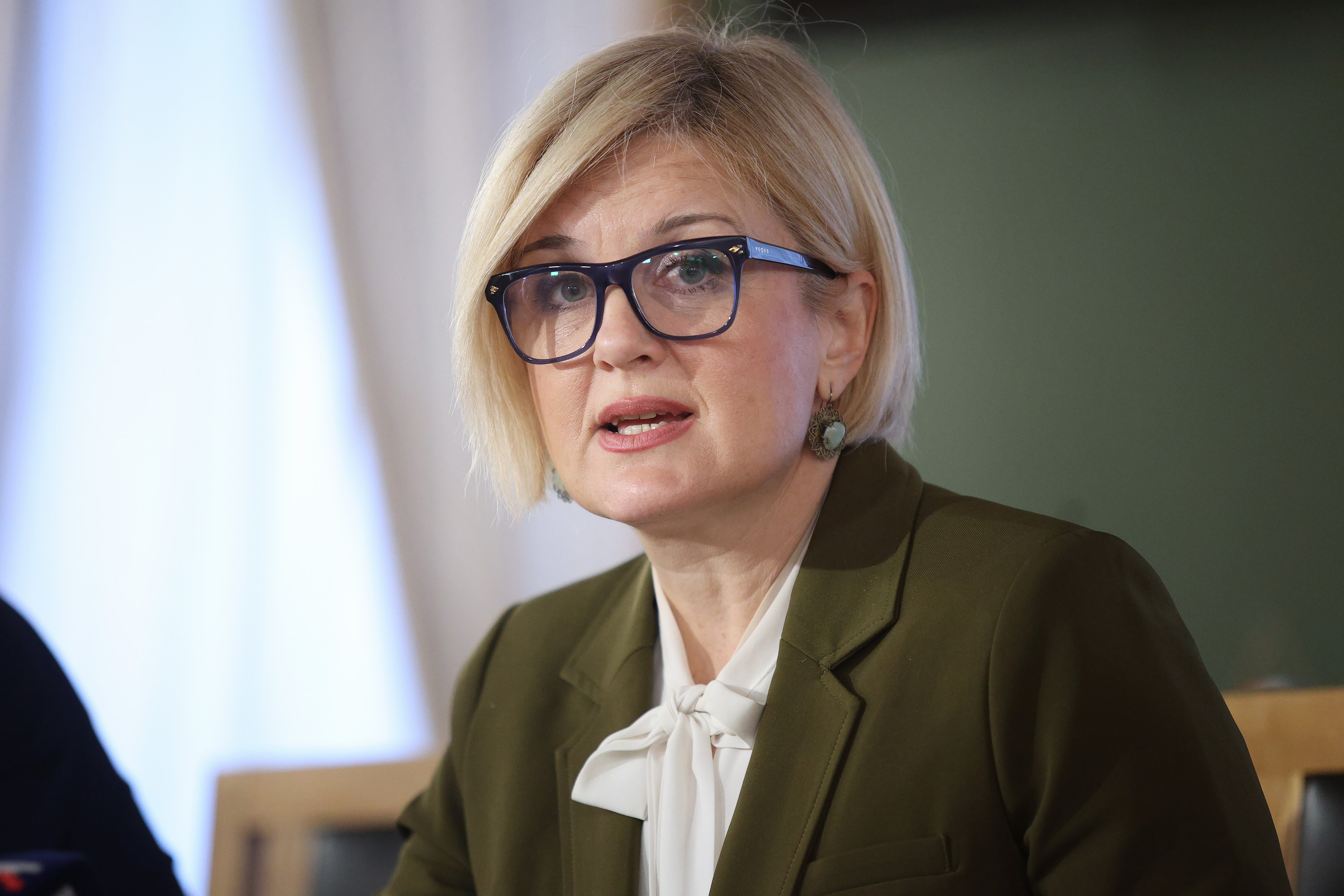 Gradonacelnica Rijeke Iva Rincic odrzala je redovitu konferenciju za medije. Photo: Nel Pavletic/PIXSELL