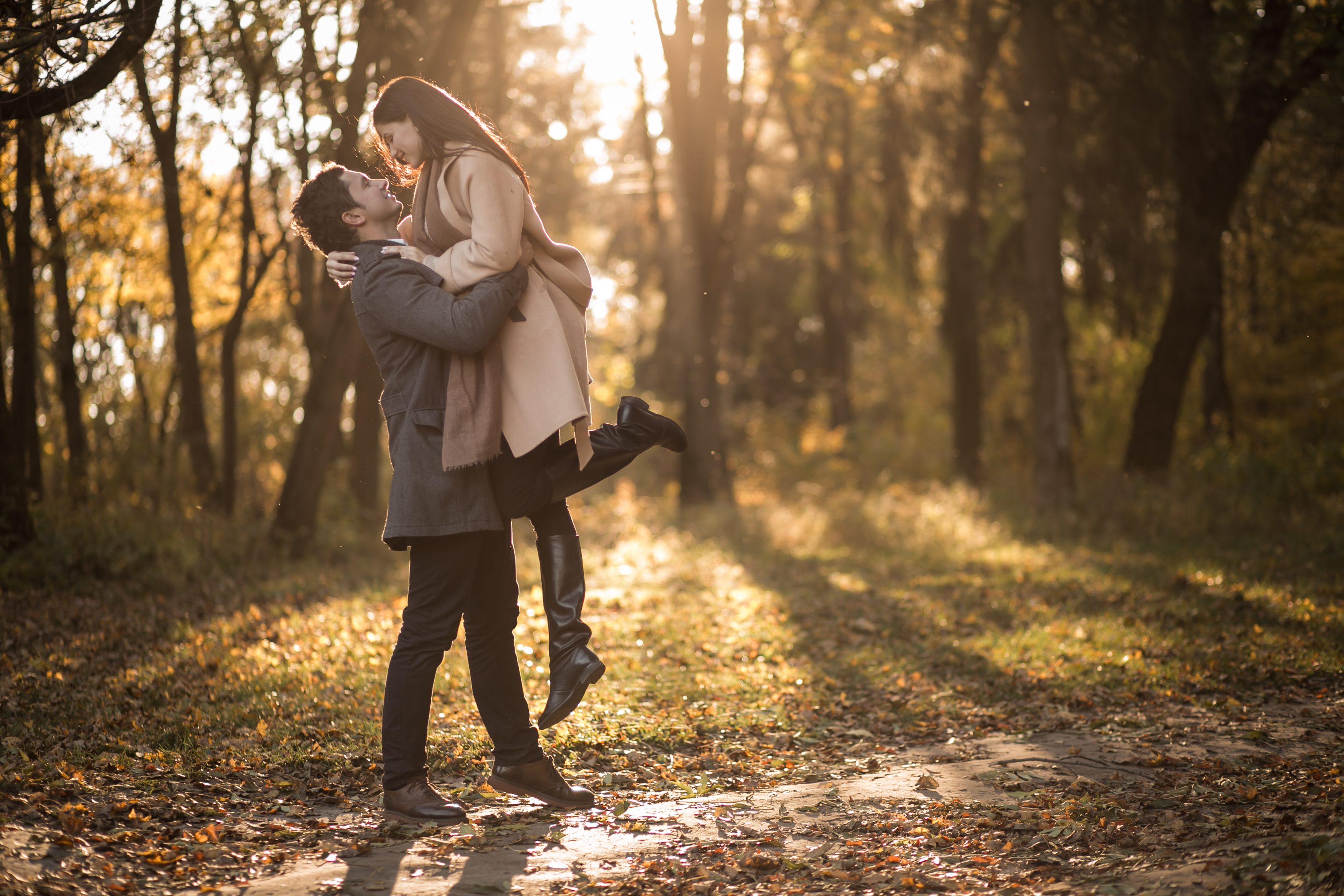 Couple in love autumn