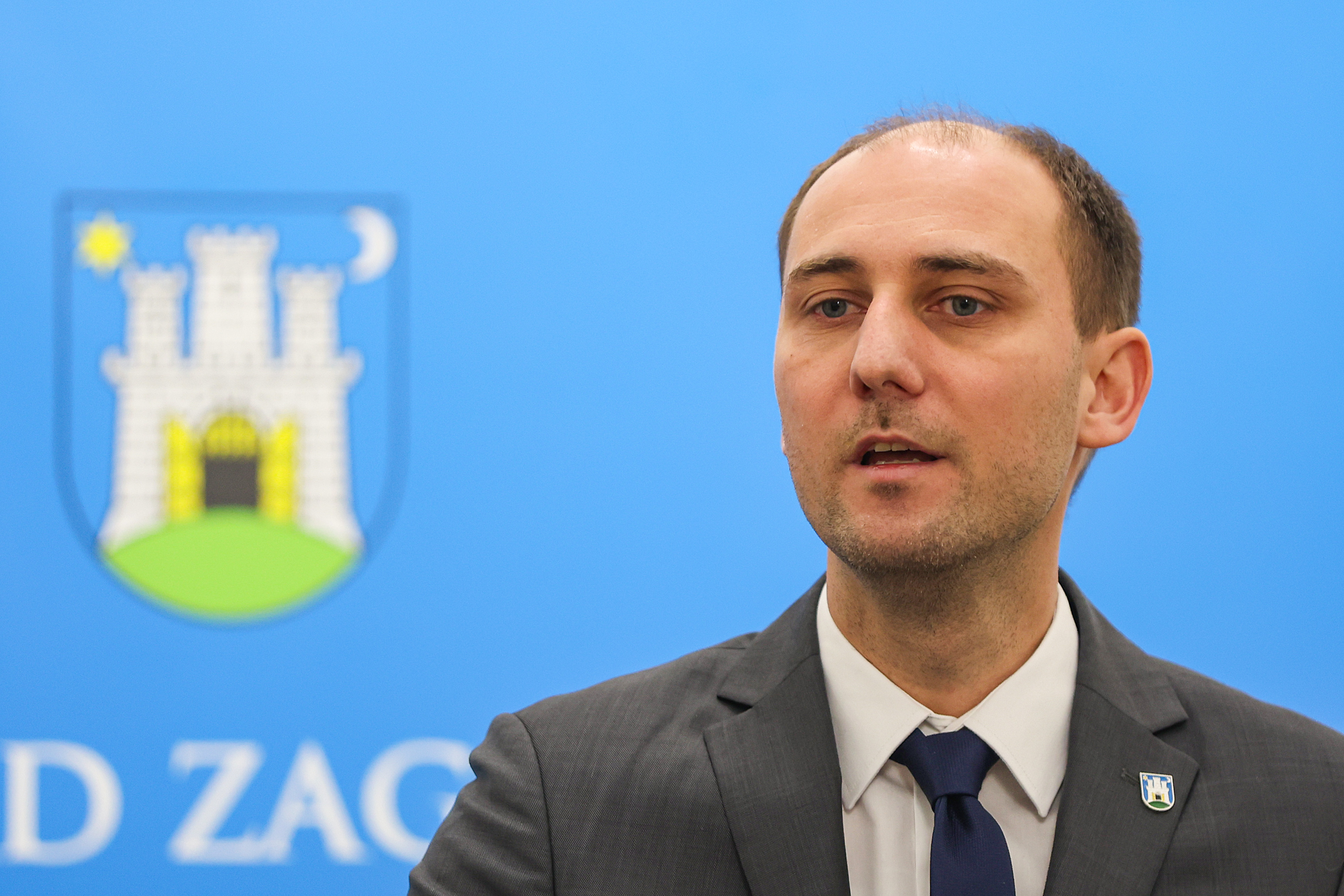 22.01.2026., Stara gradska vijecnica, Zagreb - Predsjednik Gradske skupstine Grada Zagreba Matej Misic odrzao je konferenciju za medije s temom 7. sjednica Gradske skupstine Grada Zagreba.  Photo: Goran Stanzl/PIXSELL