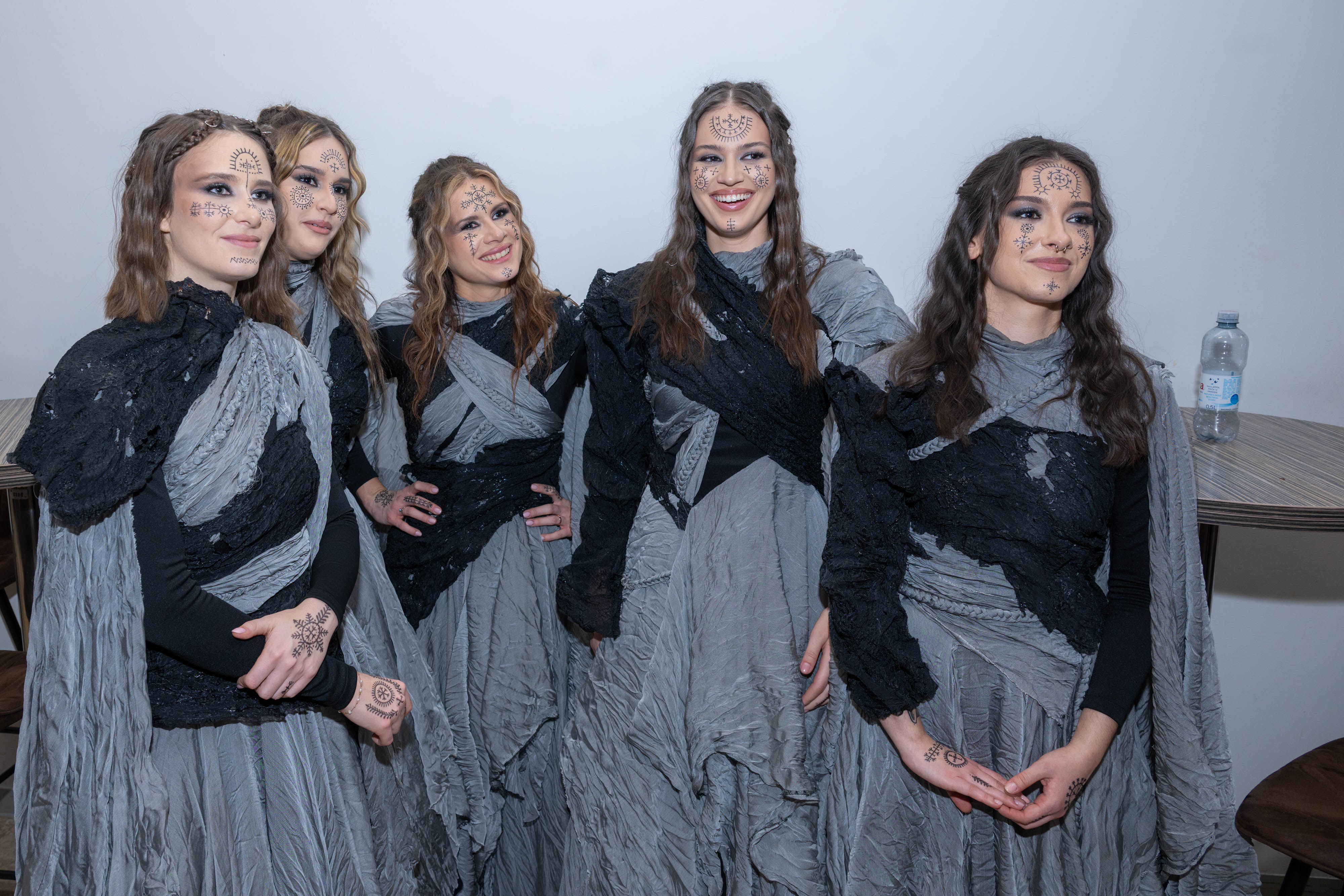 12.02.2026., Zagreb - Prva polufinalna vecer Dore 2026. Lelak - Judita Storga, Lara Brtan, Inka Vecerina Perusic, Korina Olivia Rogic i Marina Ramljak Photo: Neva Zganec/PIXSELL