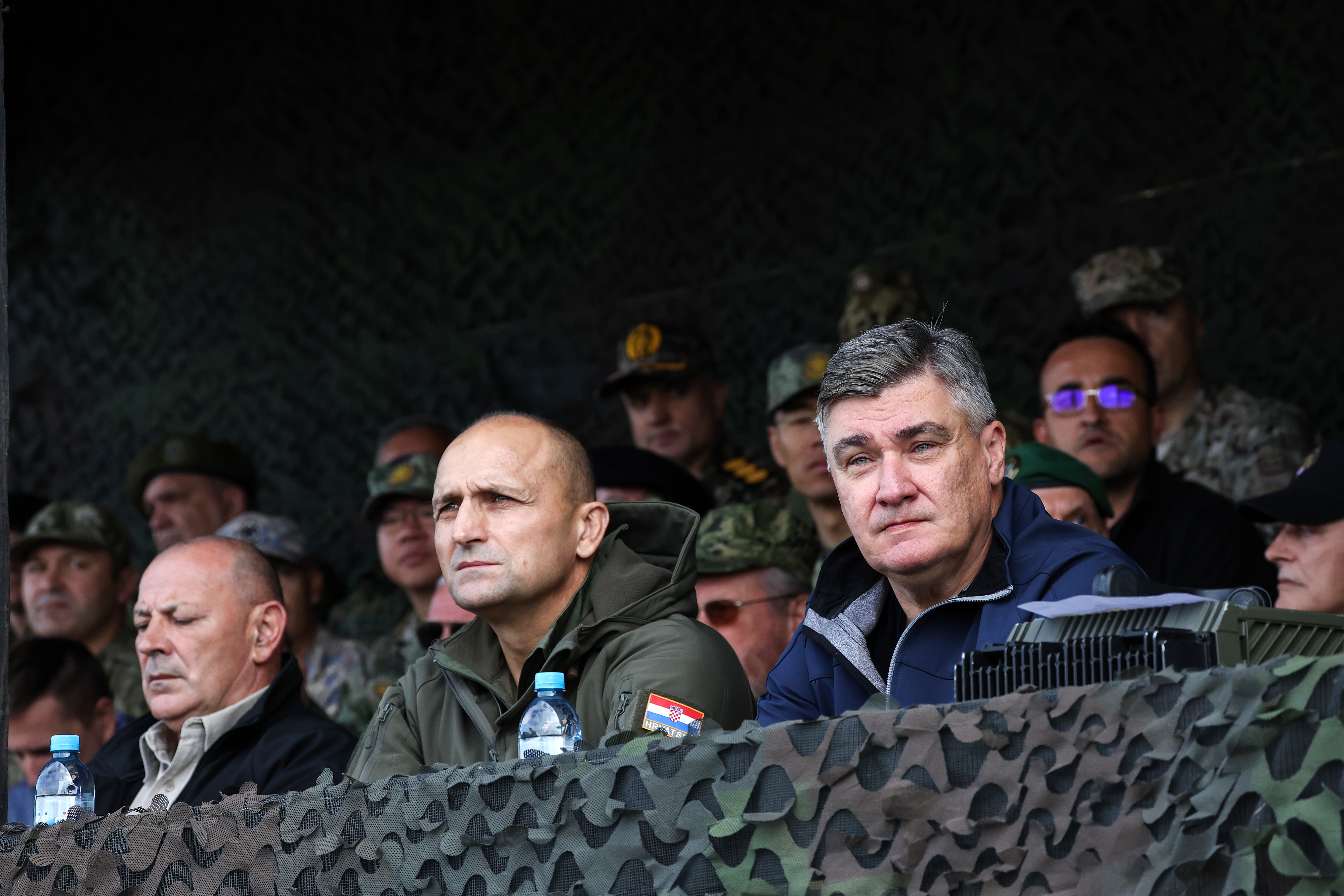 17.09.2025., Slunj - predsjednik RH Zoran Milanovic i ministar obrane Ivan Anusic. Photo: Zeljko Lukunic/PIXSELL