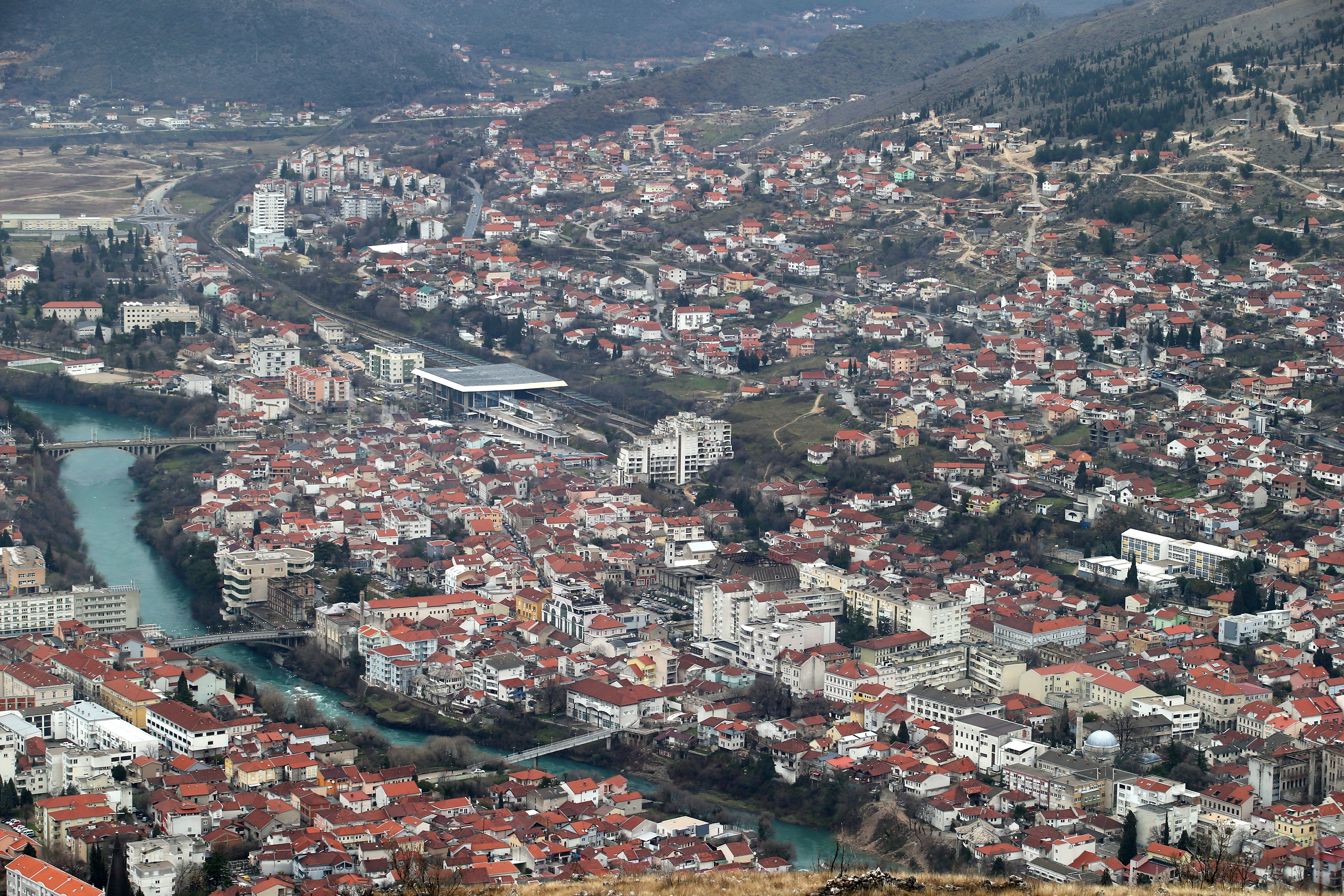 06.03.2018., Mostar - Panoramski pogled na Mostar. "nPhoto: Ivo Cagalj/PIXSELL