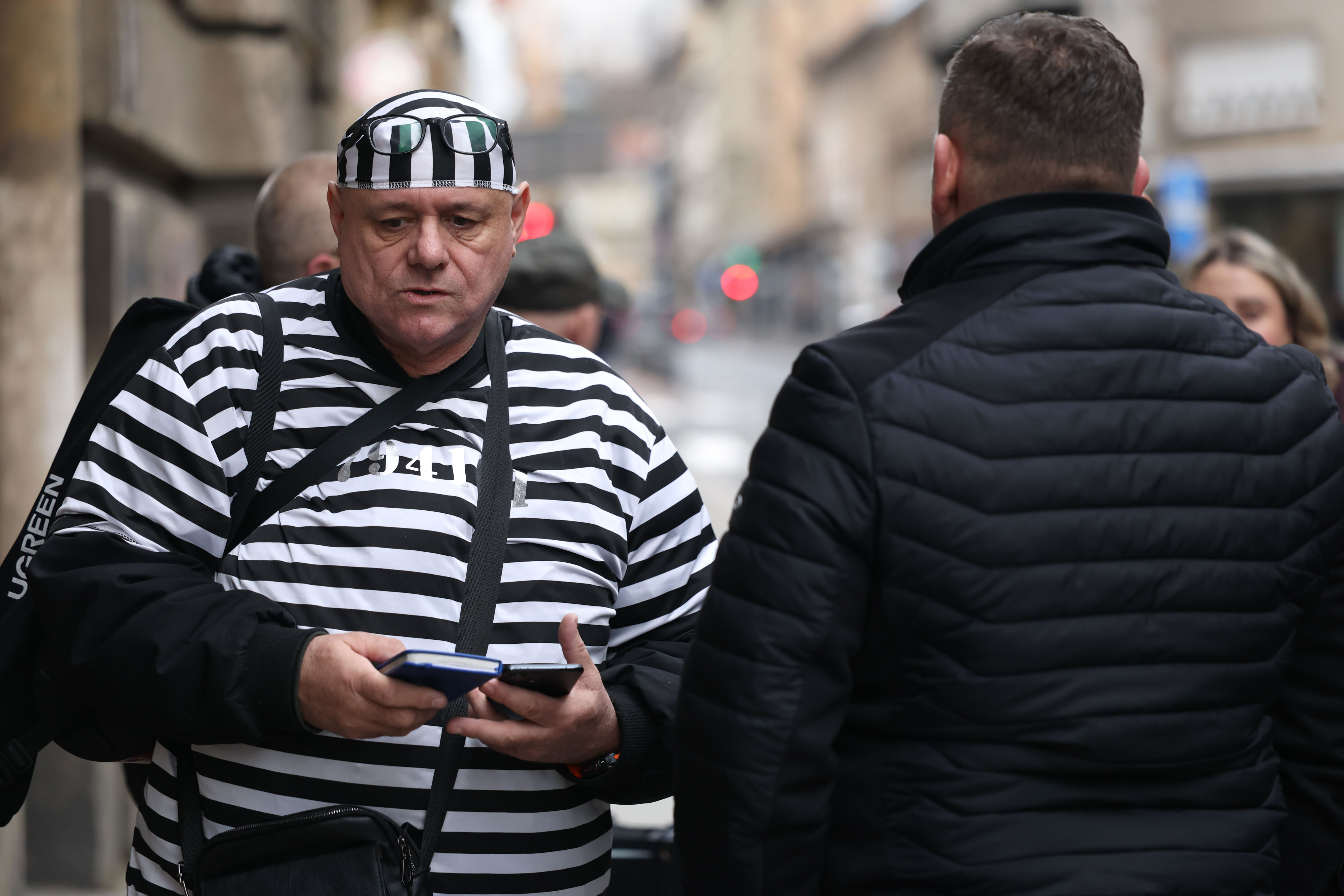 14.02.2026., Zagreb - Okupljanje clanova A-HSP-a pod vodstvom Drazena Keleminca uoci javnog skupa ispred sredisnjice HDZ-a. Photo: Emica Elvedji/PIXSELL