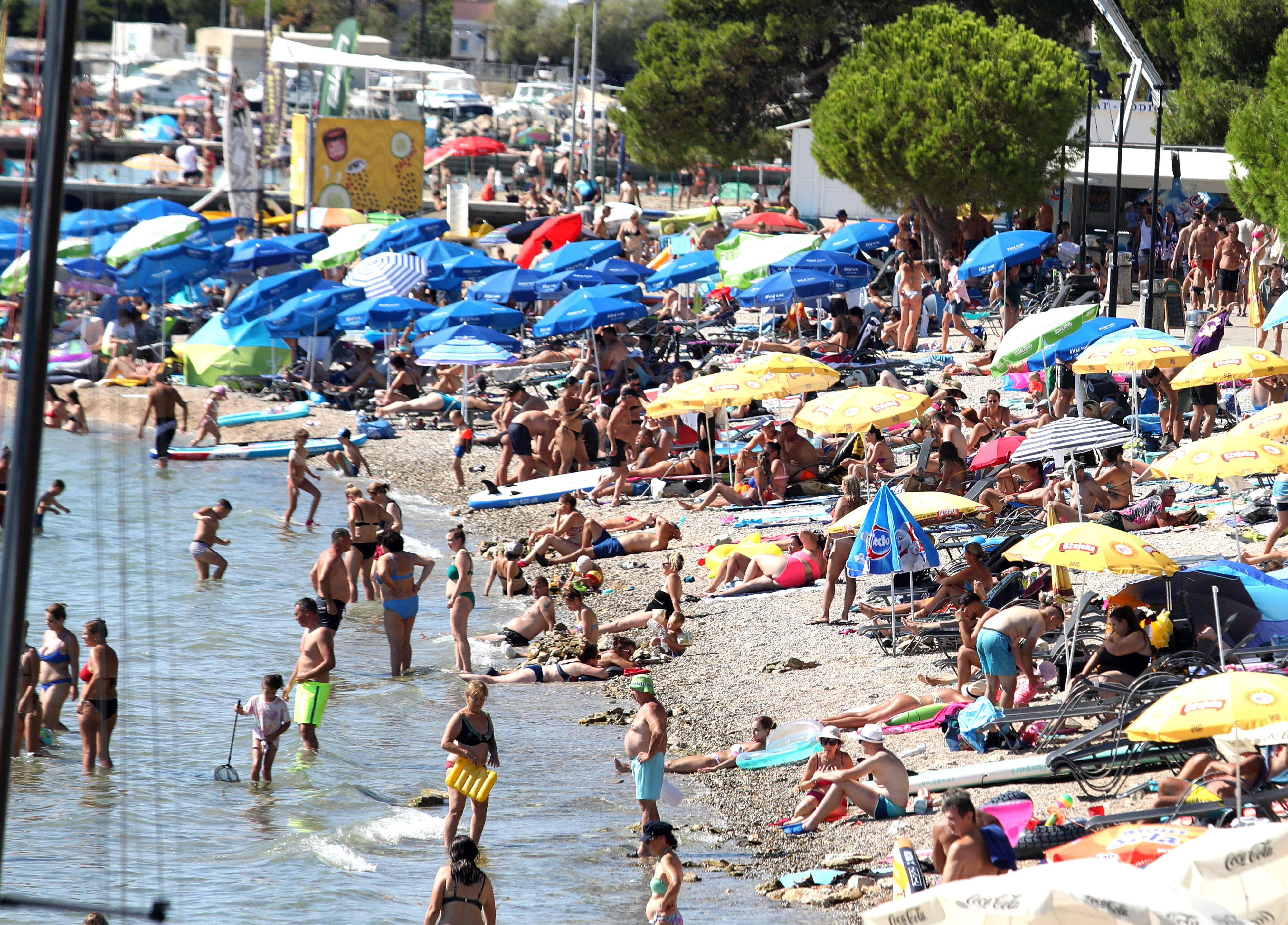 11.08.2024.,Vodice - Plaze u Vodicama su prepune kupaca. Photo: Dusko Jaramaz/PIXSELL