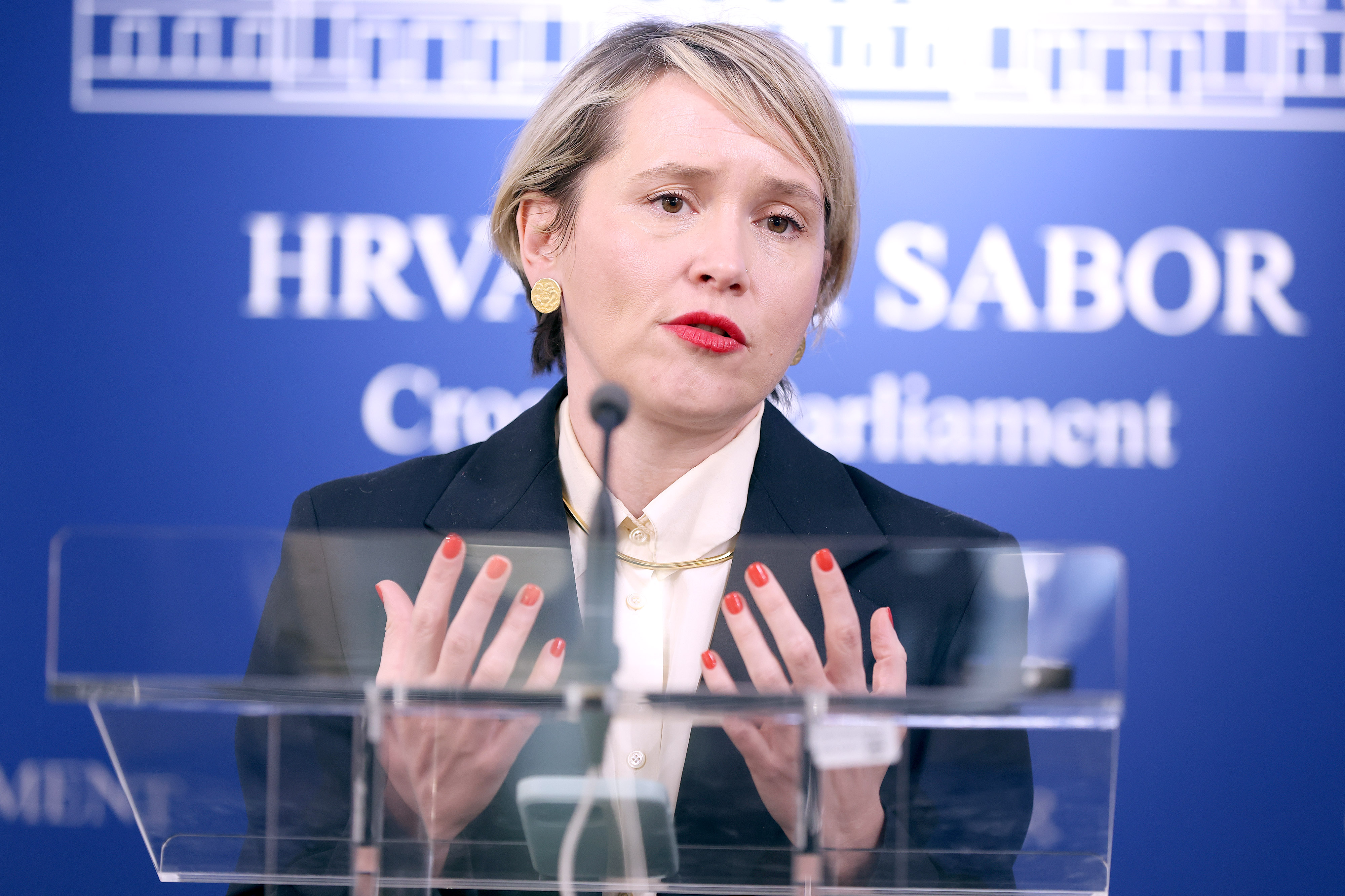 04.03.2026., Zagreb - Konferencija Ivane Kekin u Saboru