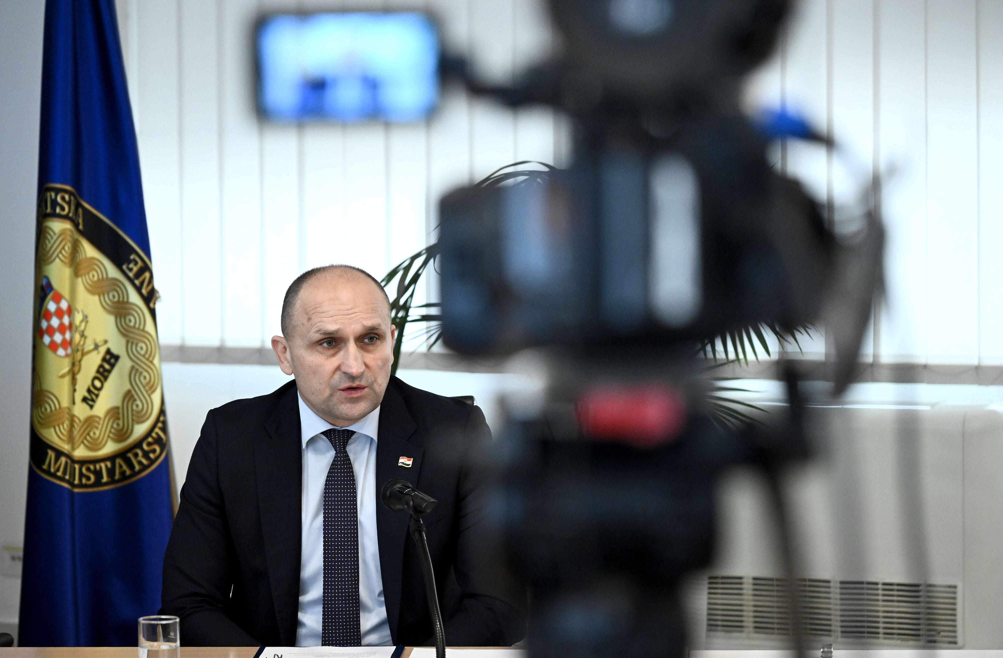 02.03.2026., Zagreb - Ministarstvo obrane Republike Hrvatske odrzalo konferenciju za medije povodom pocetka temeljnog vojnog osposobljavanja. Ivan Anusic Photo: Marko Lukunic/PIXSELL
