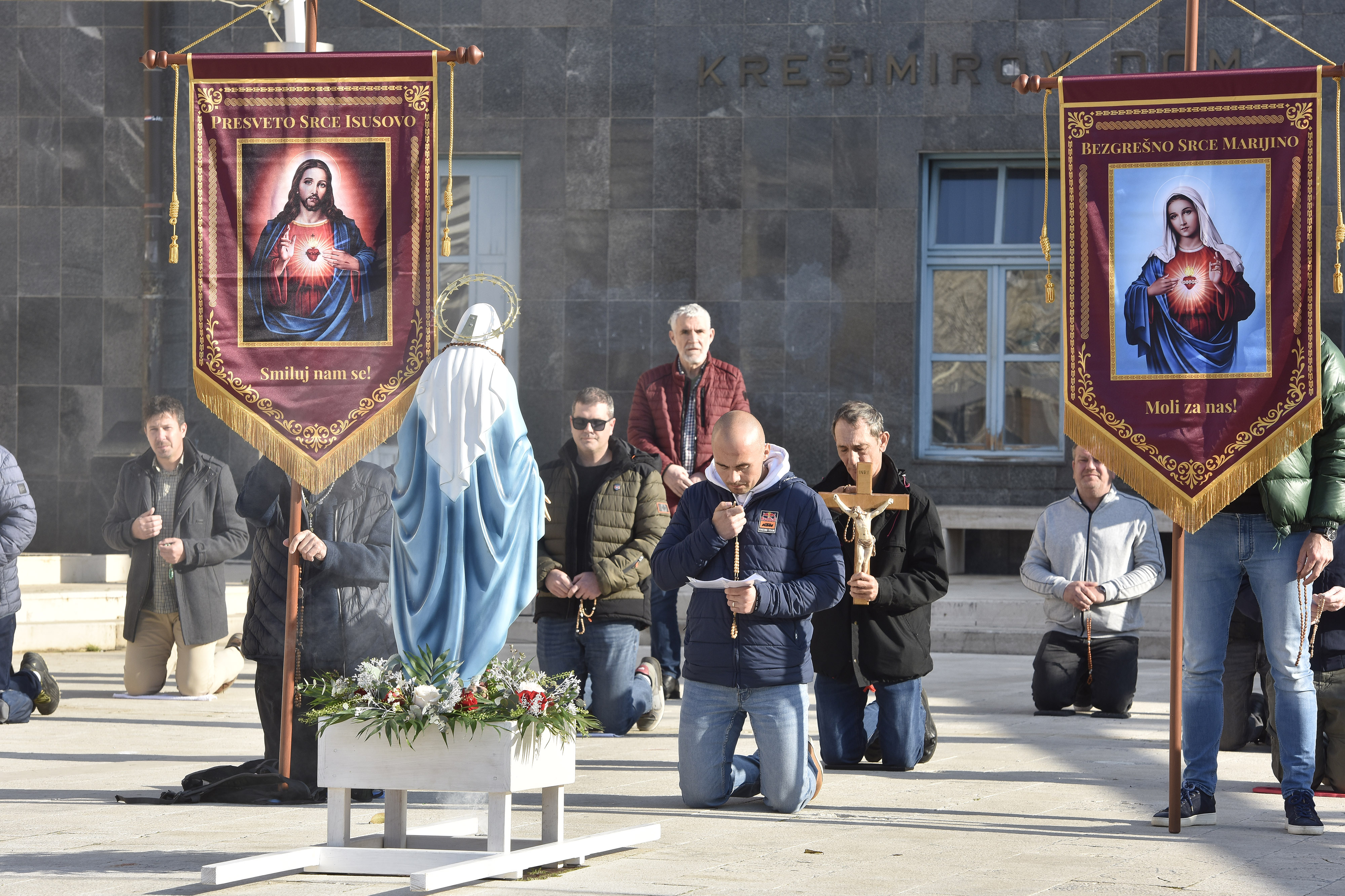 07.03.2026., Sibenik - Prva subota u mjesecu rezervirana za molitelje muske krunice. Photo: Hrvoje Jelavic/PIXSELL
