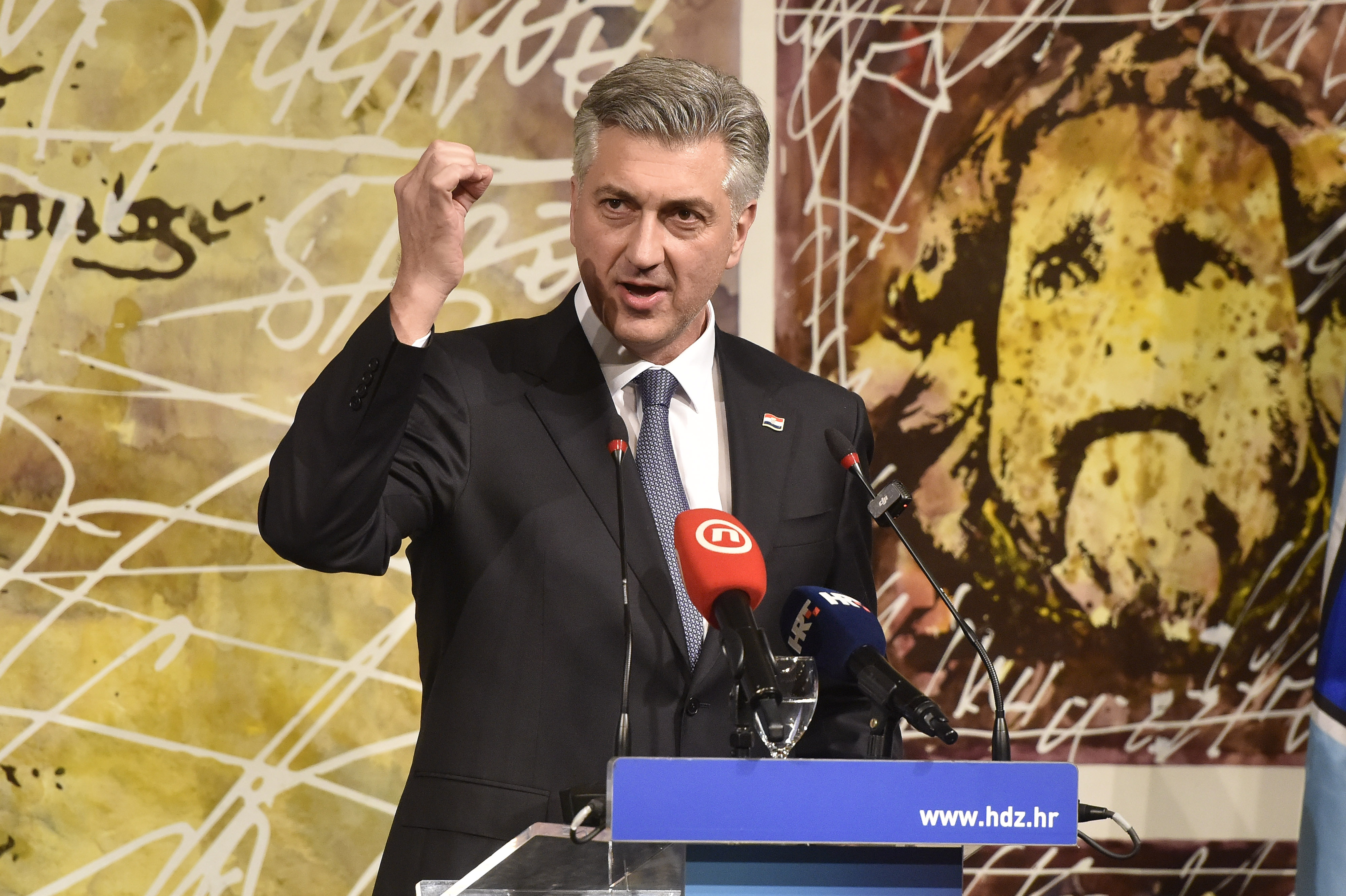06.03.2026., Sibenik - Predsjenik HDZ-a Andrej Plenkovic na  36 obljetnici osnutka Hrvatske Demokratske Zajednice u Sibeniku. Photo: Hrvoje Jelavic/PIXSELL