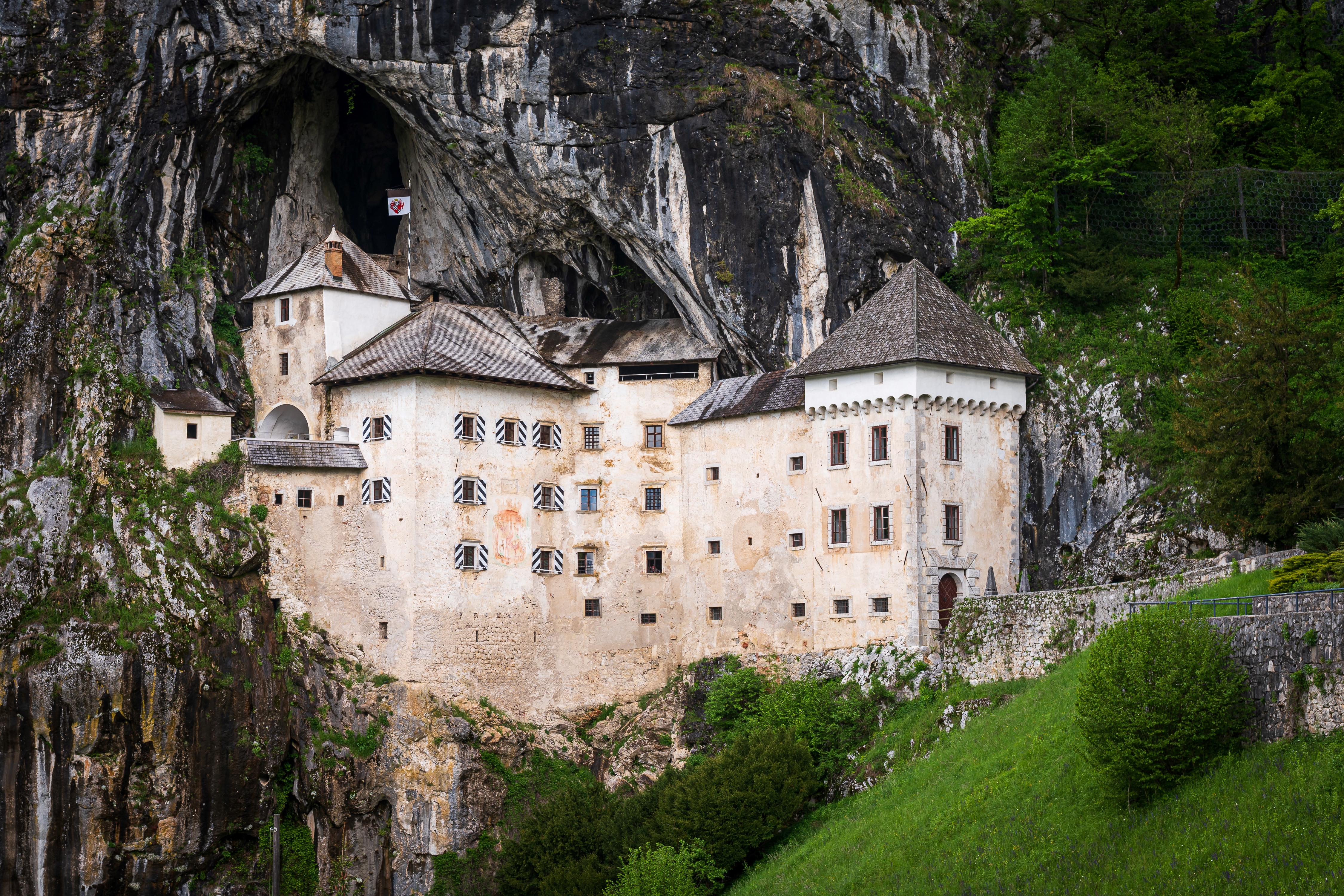 Predjama Castle, a Renaissance construction built within a cave mouth near Postojna (Photo by Jure Makovec / AFP)