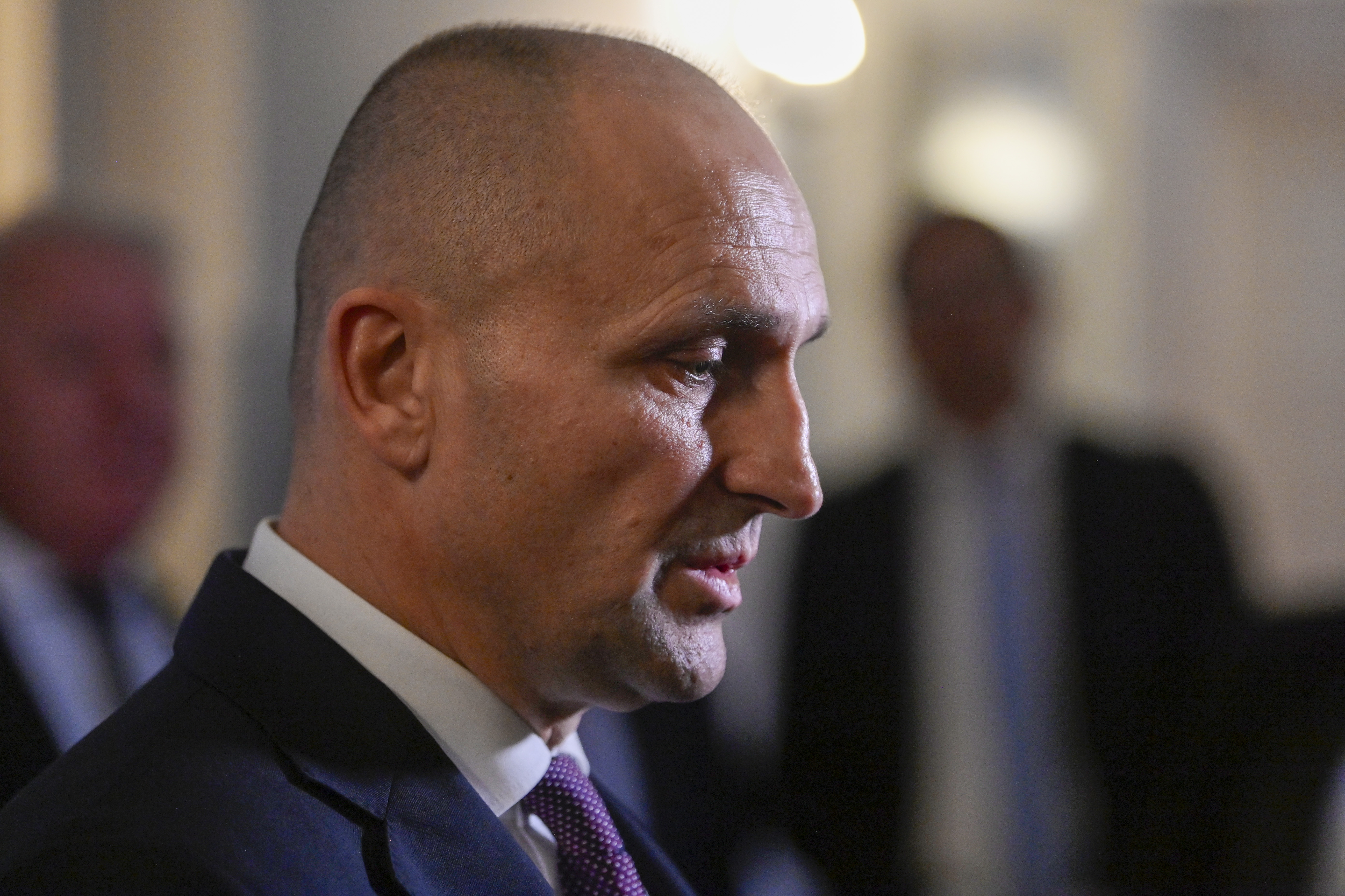 15.11.2023., Zagreb -  Ivan Anusic nakon odbora za obranu na kojem su mu zastupnici postavljali pitanja. Photo: Igor Soban/PIXSELL