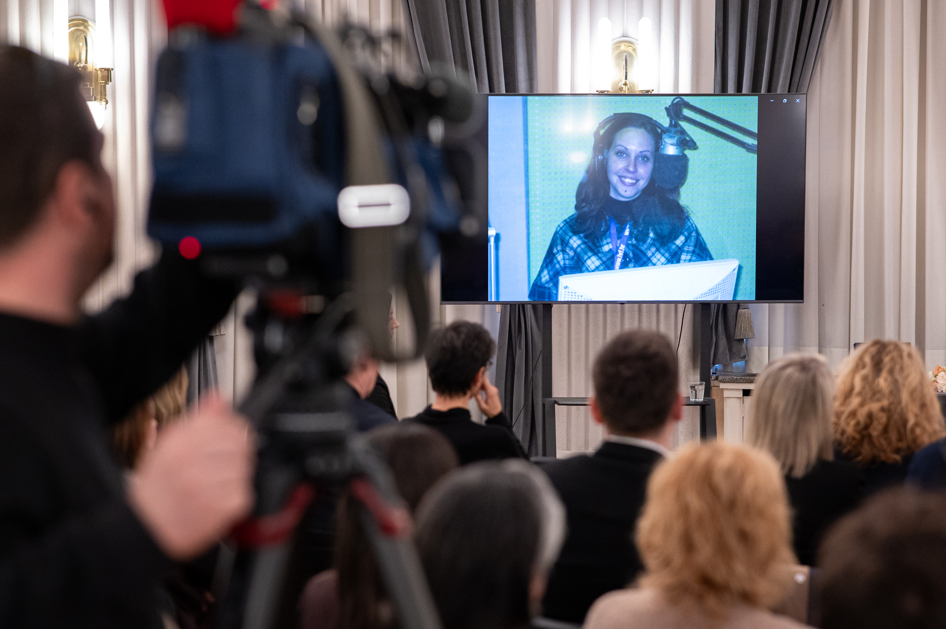 16.03.2026., Novinarski dom, Zagreb – Komemoracija za novinarku Milu Moralic. Photo: Luka Antunac/PIXSELL