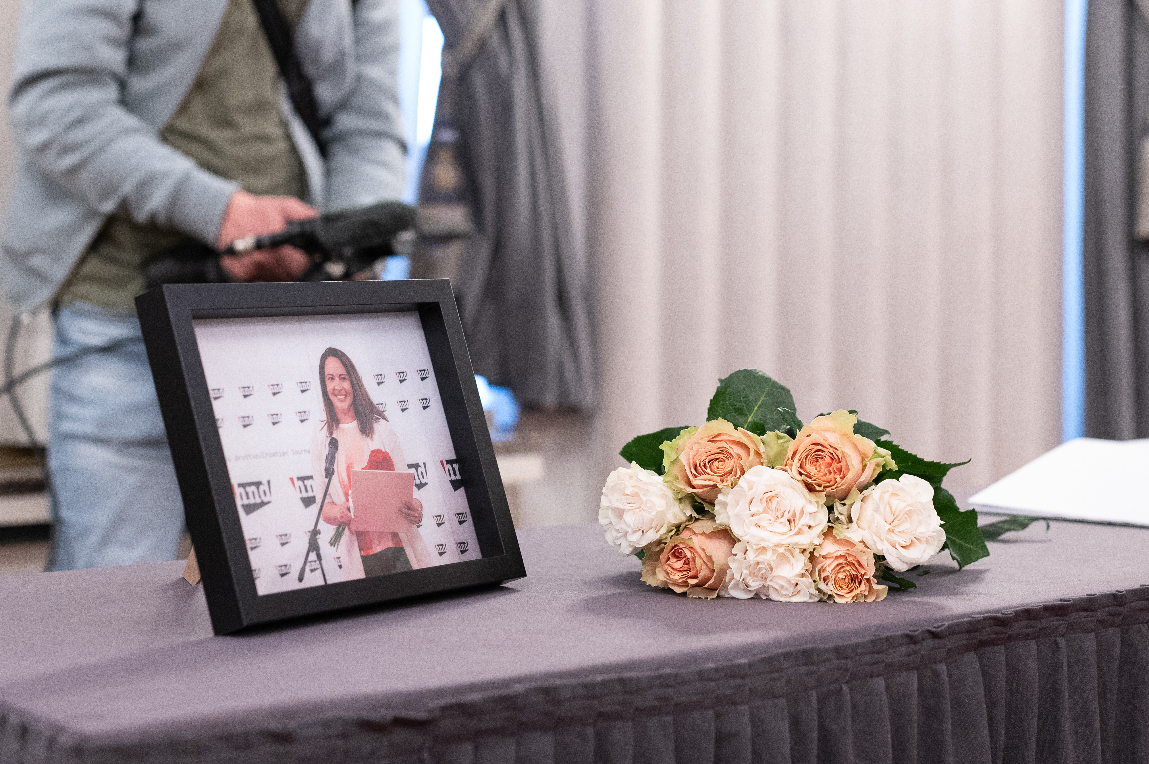 16.03.2026., Novinarski dom, Zagreb – Komemoracija za novinarku Milu Moralic. Photo: Luka Antunac/PIXSELL