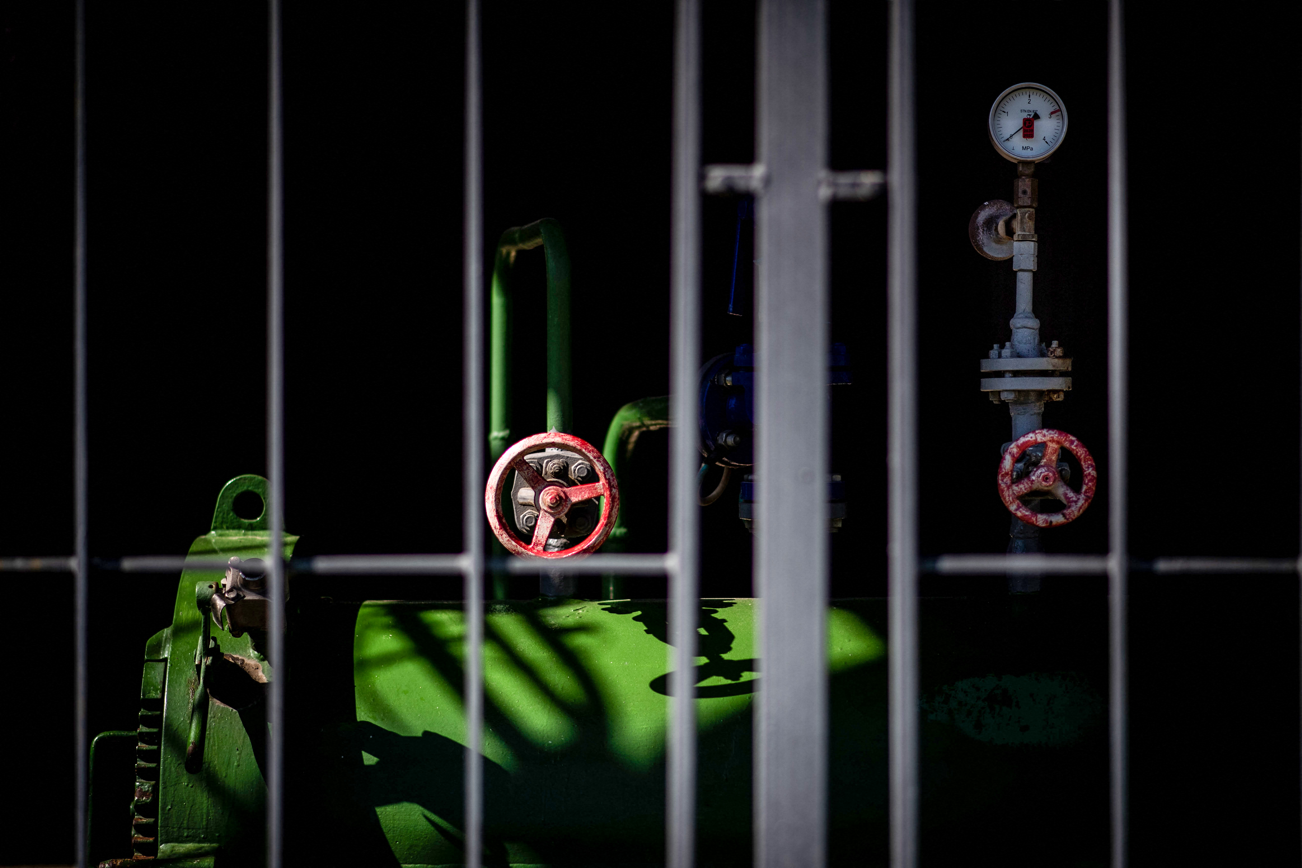 Endpoint of the oil pipeline Druzhba in Slovak refinery Slovnaft in Bratislava (Photo by VLADIMIR SIMICEK / AFP)