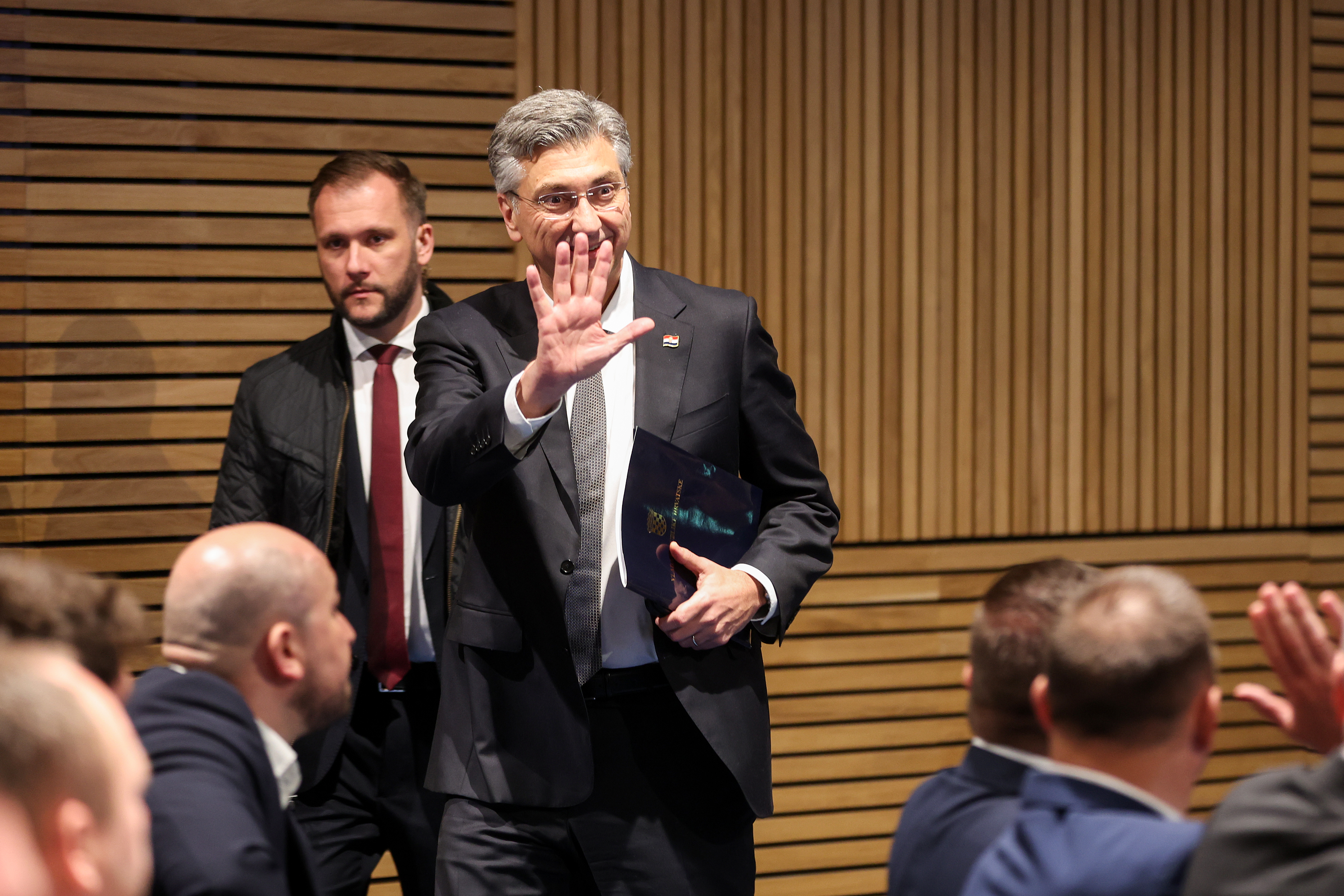 Svecana dodjela ugovora za sportsku infrastrukturu. Andrej Plenkovic. Photo: Matija Habljak/PIXSELL