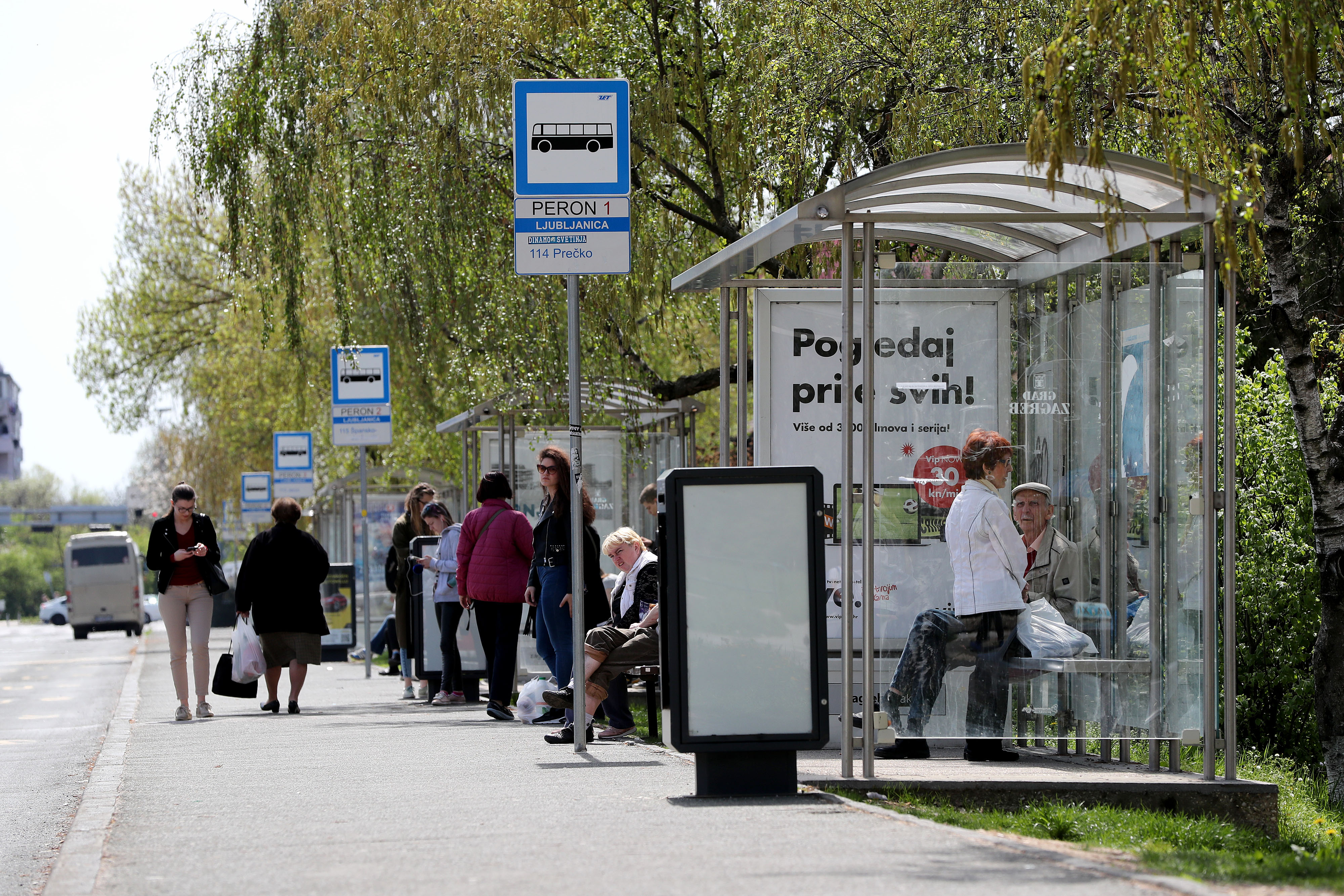 14.04.2018., Zagreb - Autobusno stajaliste Ljubljanica."nPhoto: Igor Kralj/PIXSELL"n