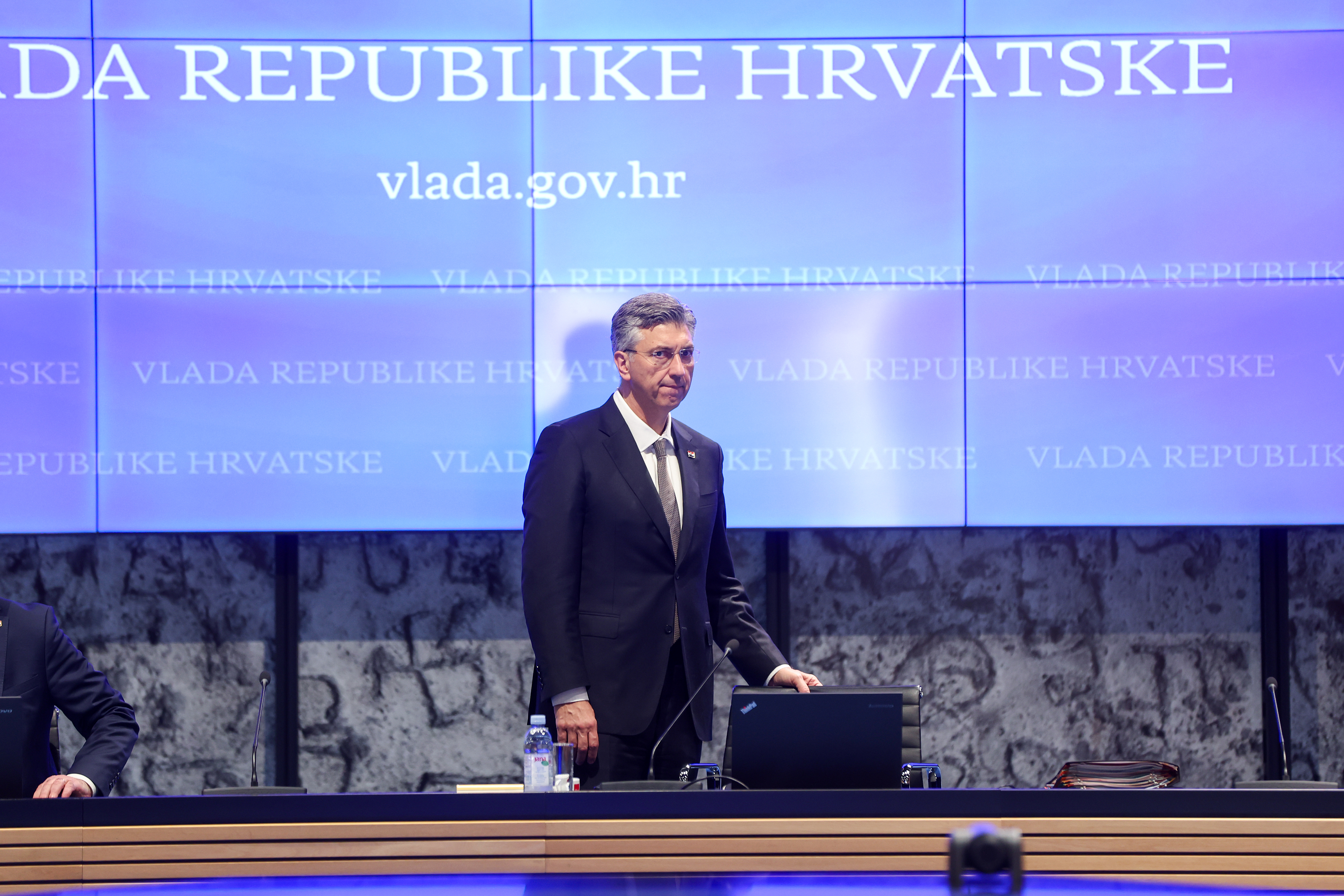 18.03.2026., Zagreb - Odrzana 154. sjednica Vlade RH u Nacionalnoj i sveucilisnoj knjiznici. Andrej Plenkovic Photo: Matija Habljak/PIXSELL