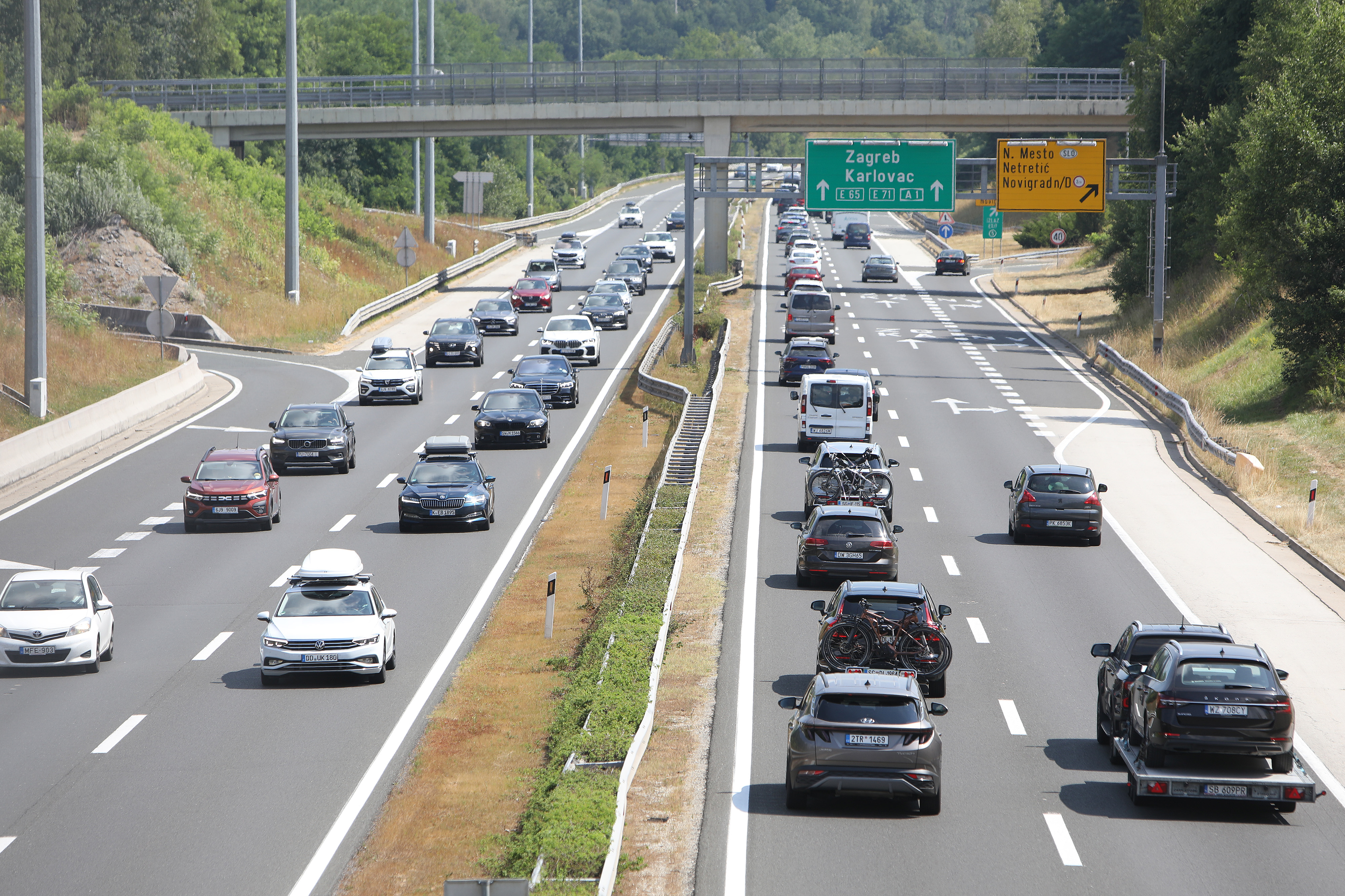 05.07.2025., Karlovac - promet na autocesti A1 kod cvora Novigrad na Dobri u oba smjera. Photo: Kristina Stedul Fabac/PIXSELL
