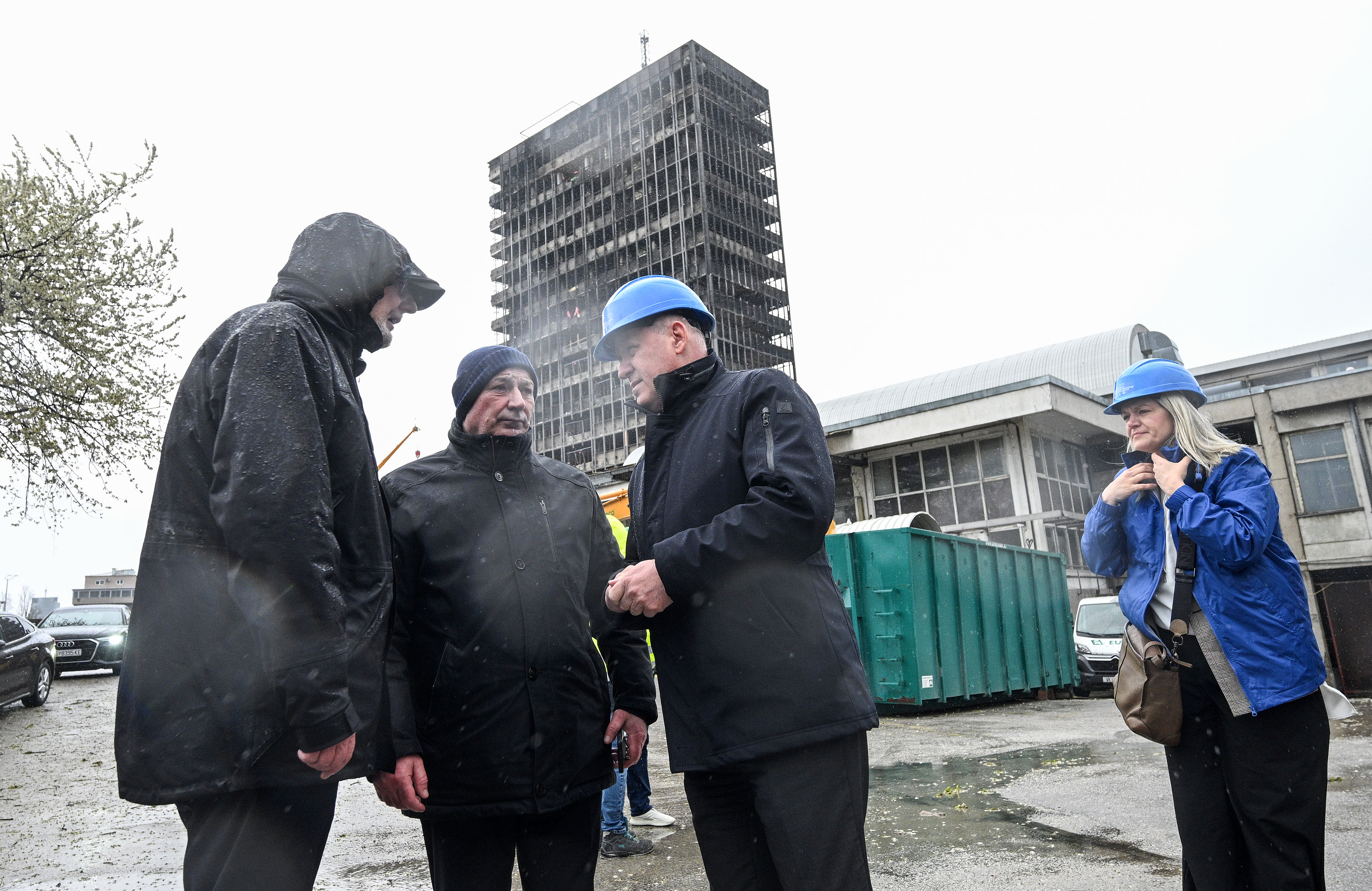 27.03.2026.Zagreb - Ministri Medved, Božinović i Bacic  obisli su  Vjesnikov neboder  Photo: Davor Puklavec/PIXSELL