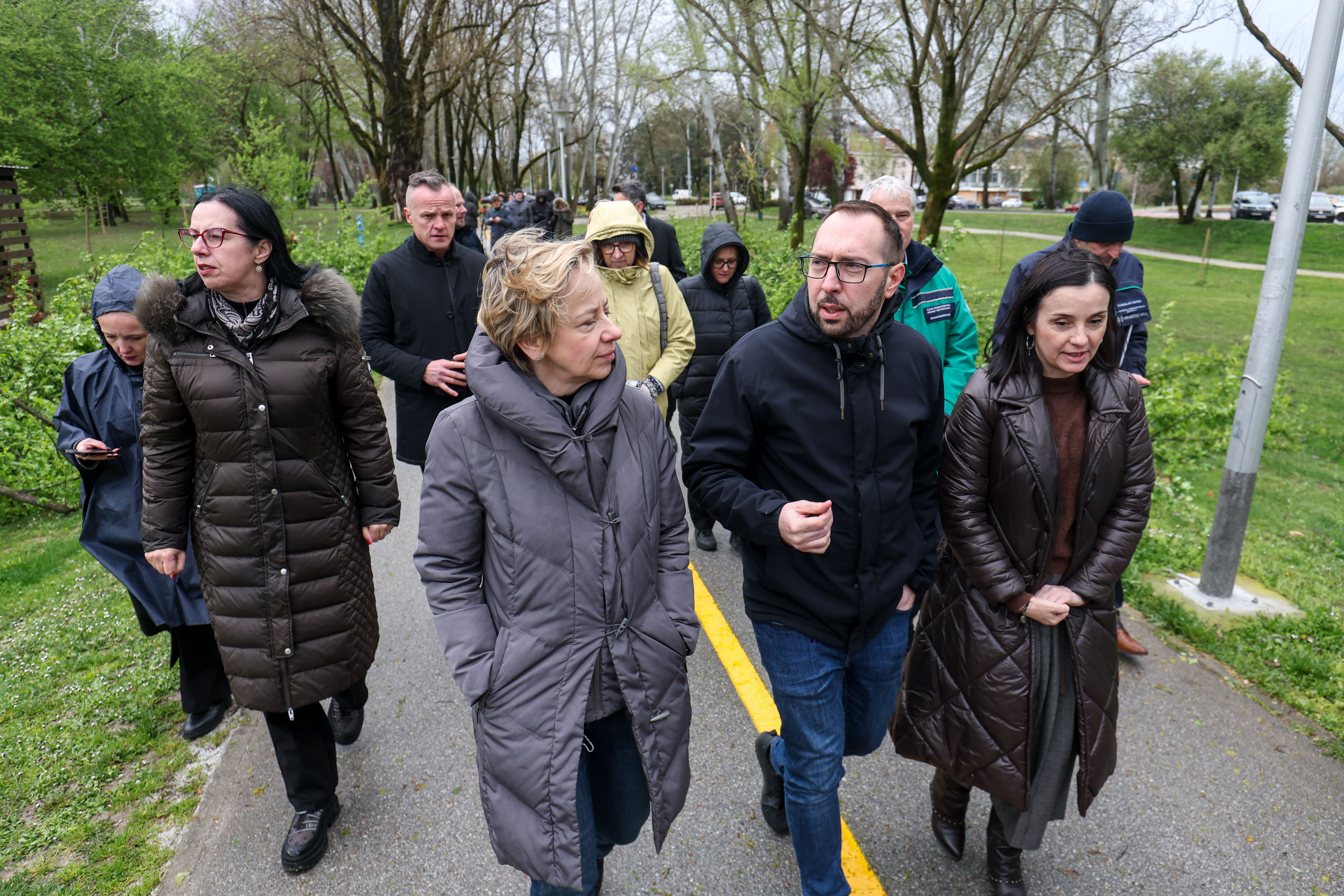 27.03.2026., Zagreb - Olujno nevrijeme pocupalo stabla na Bundeku . Bundek je obisao gradolnacelnik Tomislav Tomasevic i Marija Vuckovic, ministrica zaštite okoliša i zelene tranzicije. Photo: Igor Kralj/PIXSELL