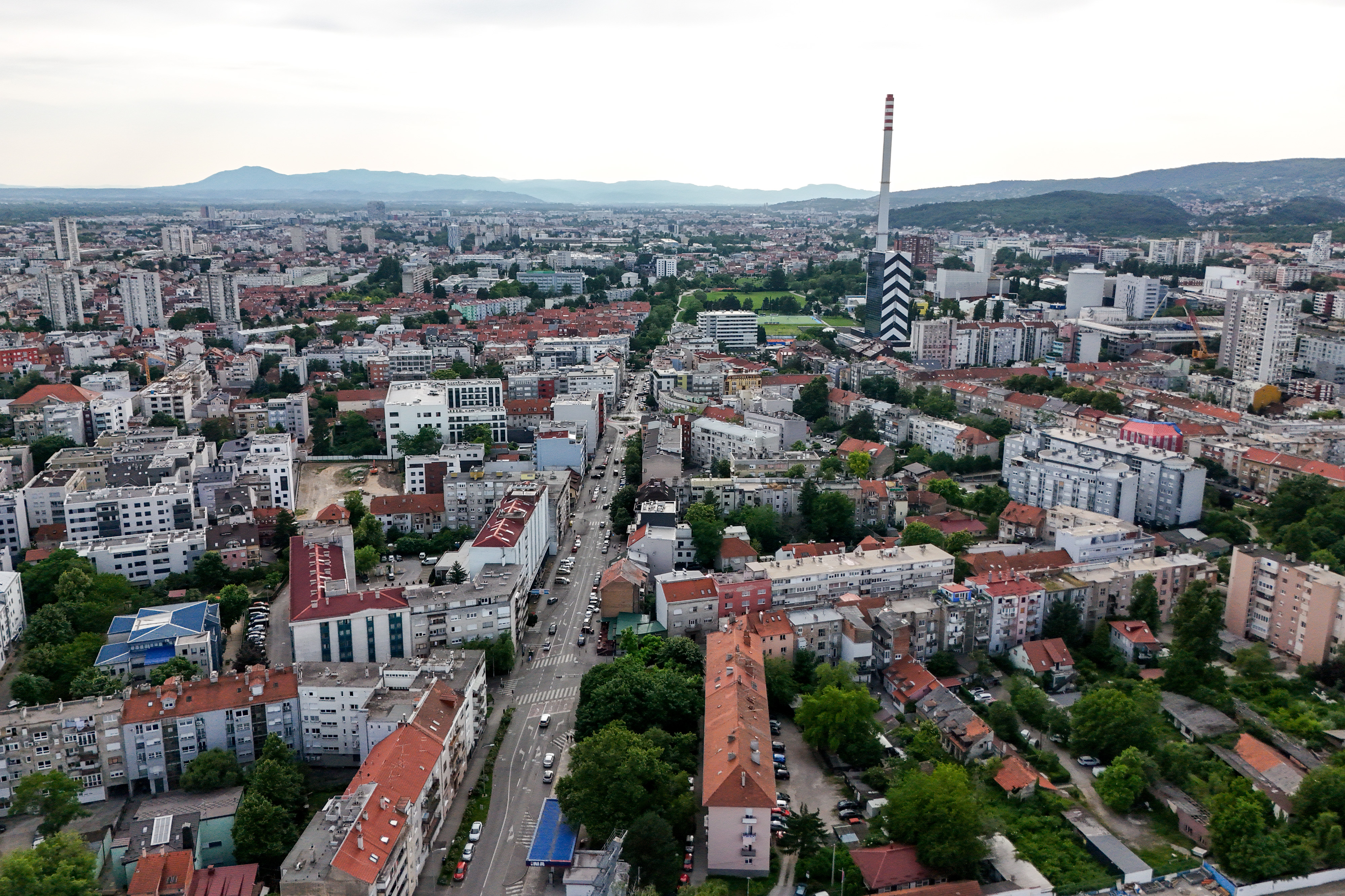 02.06.2025., Zagreb - Tresnjevka snimljena iz zraka. Tresnjevka je zagrebacko gradsko naselje na zapadnom dijelu grada. Photo: Igor Kralj/PIXSELL