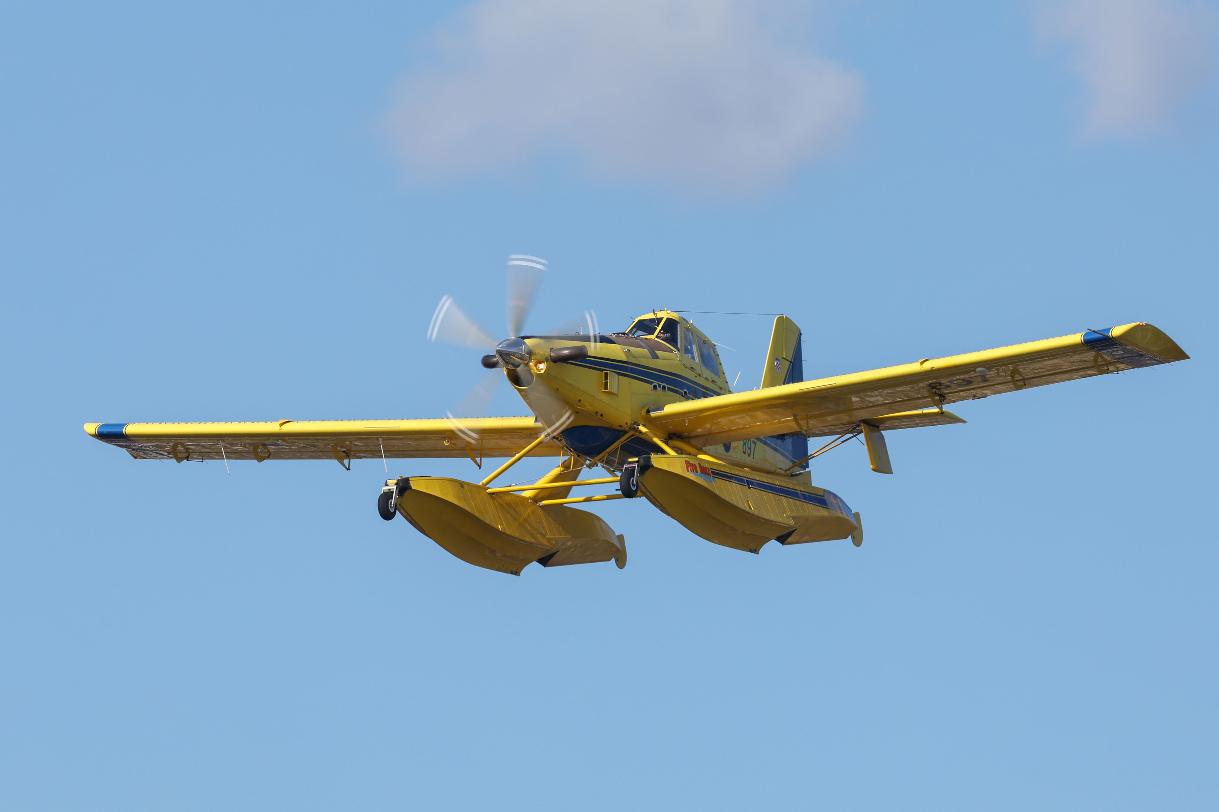 30.07.2025., Zagreb, - Generalna proba svecanog vojnog mimohoda - zracne snage  povodom 30. obljetnice VRO Oluja. Generalna proba. Avion Air Tractor AT-802.  Photo: Matija Habljak/PIXSELL