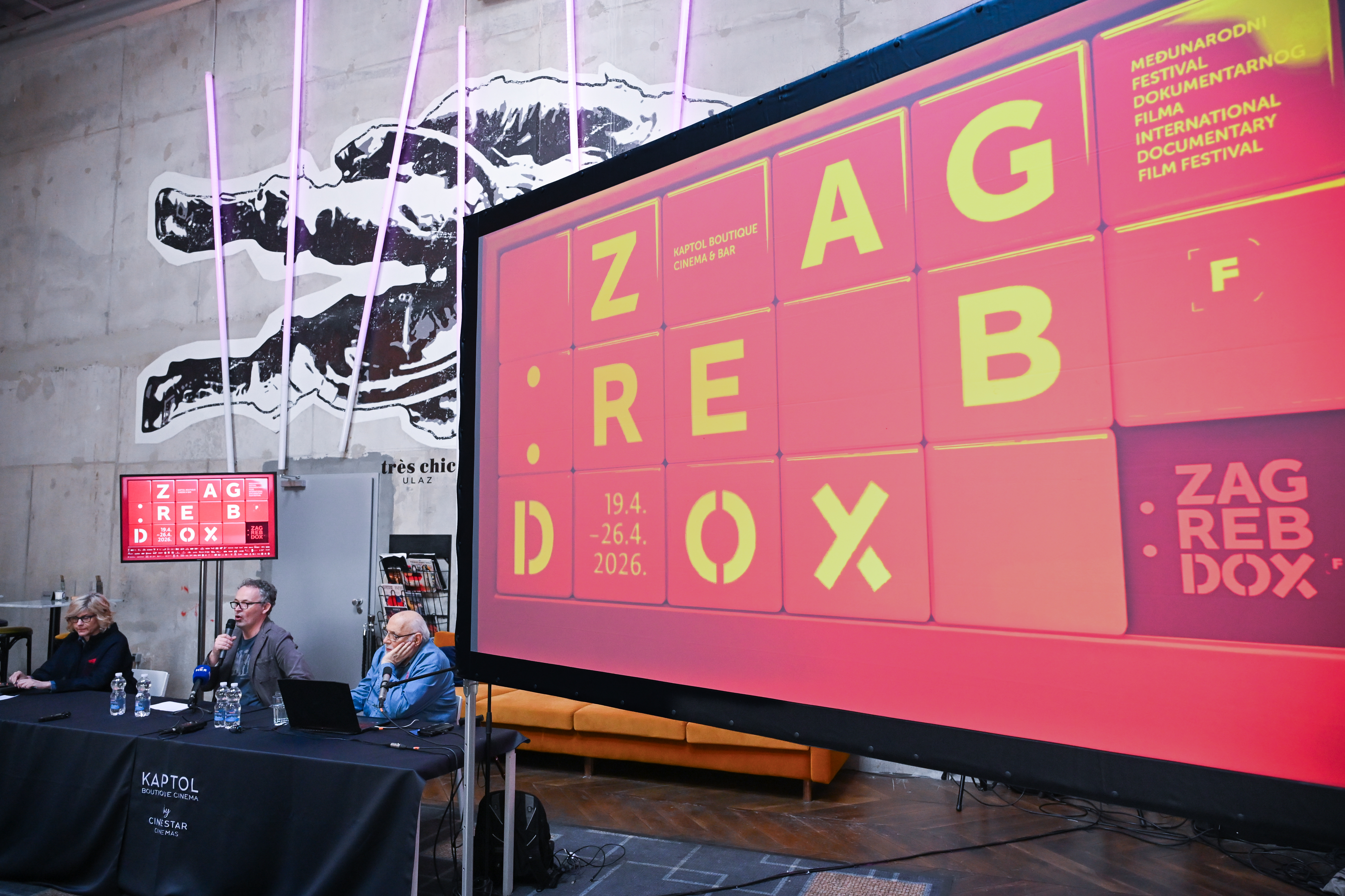 08.04.2026., Zagreb - Ovogodisnji program ZagrebDoxa predstavljen je u WoW baru Kaptol Boutique Cinema Photo: Lucija Ocko/PIXSELL