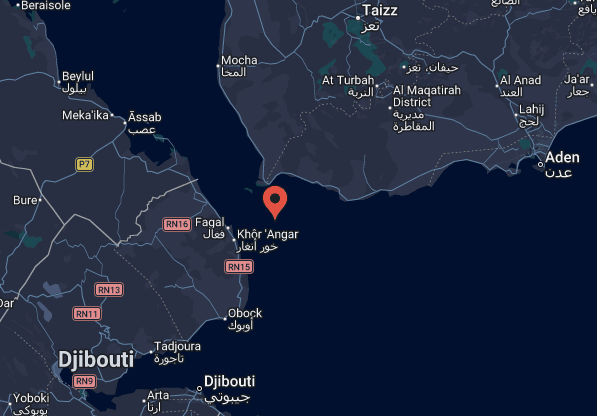 google maps Bab al-Mandab